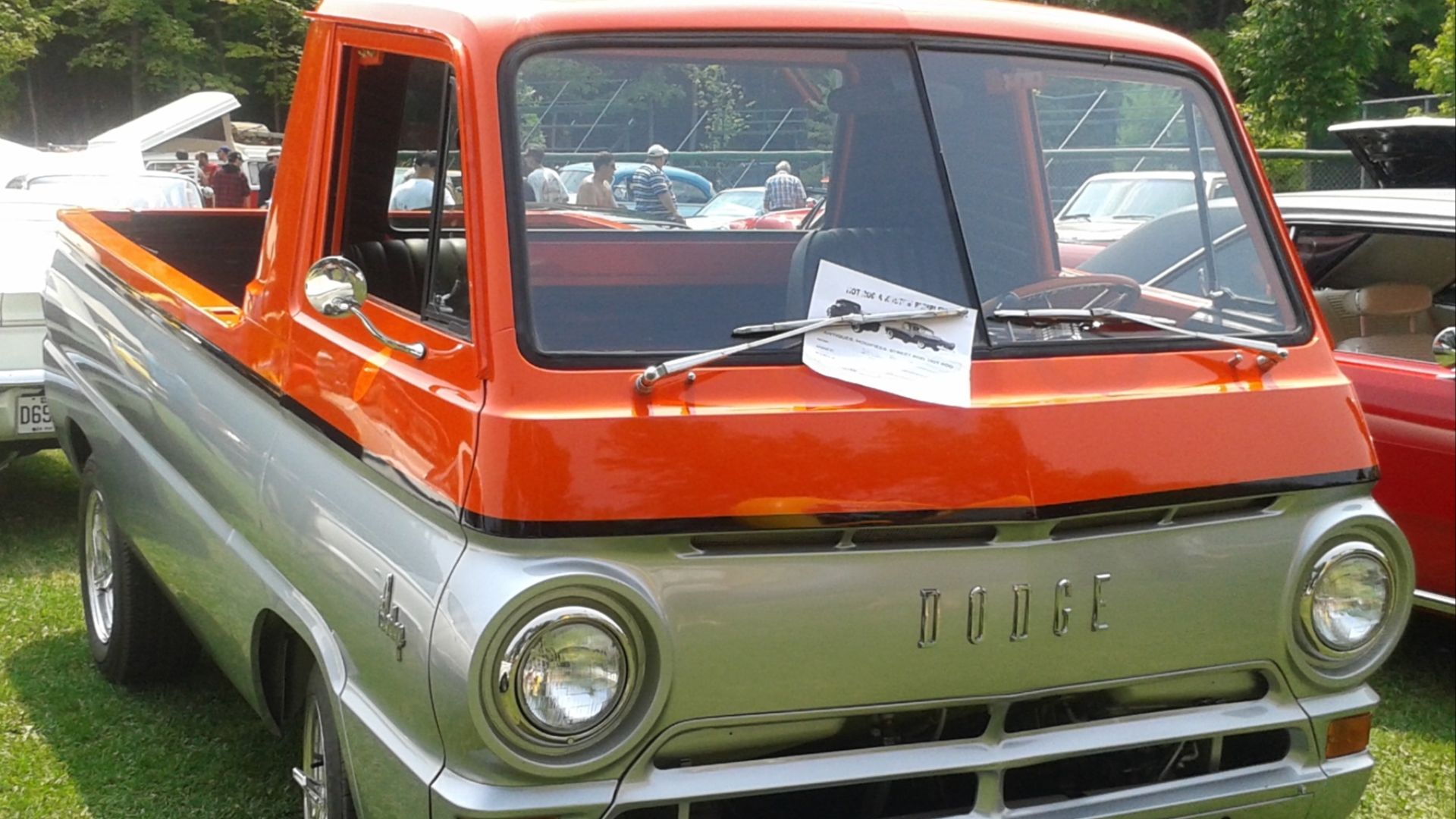 1964 Dodge A100 photographed in Rigaud, Quebec, Canada at the 2014 Rassemblement Rigaud car show.