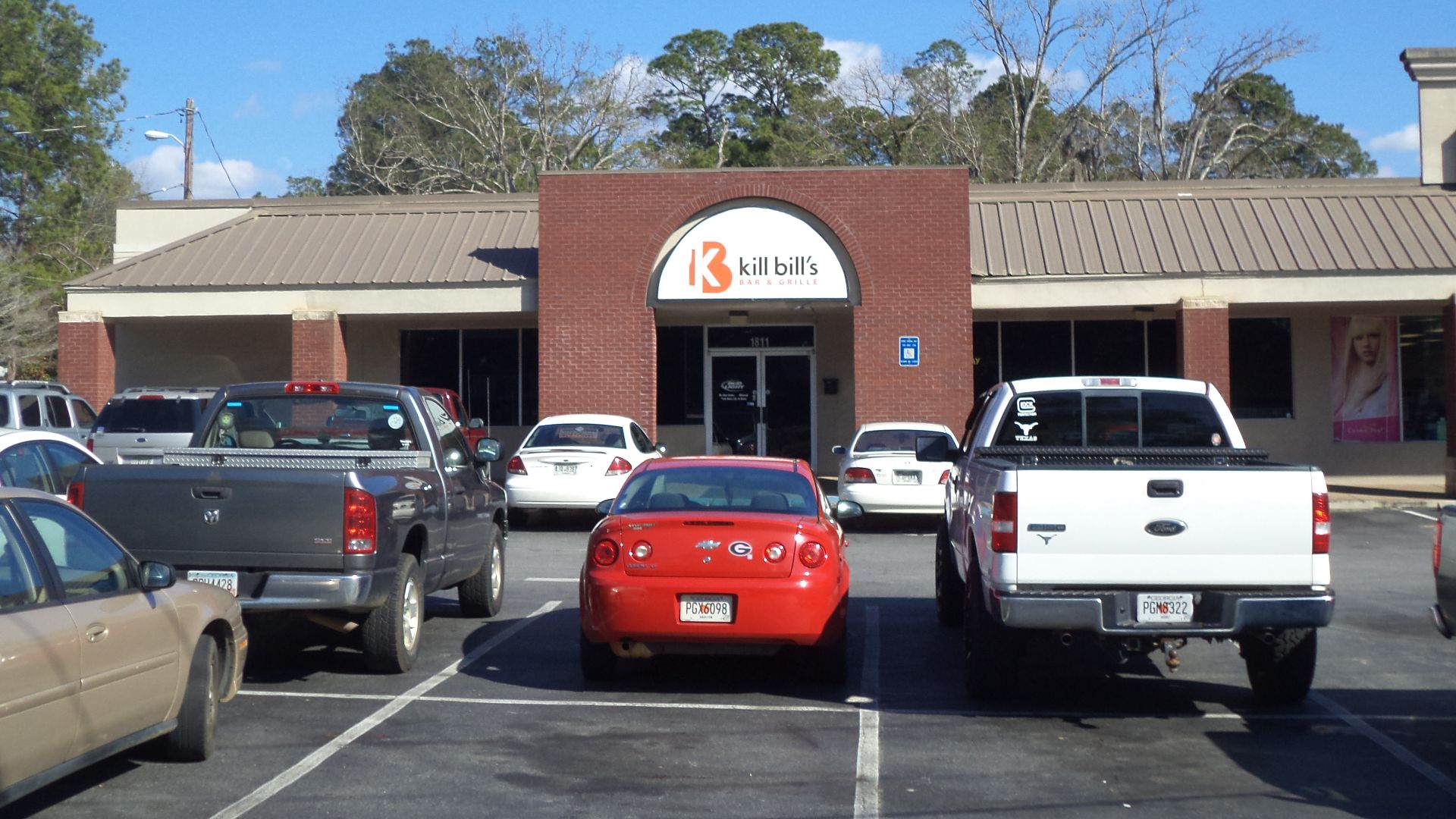 Kill Bill's Bar & Grille, 1811 Jerry Jones Dr., Valdosta, Lowndes County, Georgia. This bar closed in 2015.