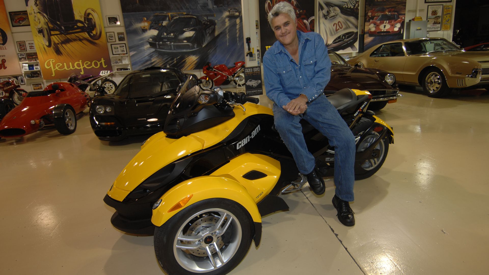 Jay Leno on a Can-Am Spyder Roadster