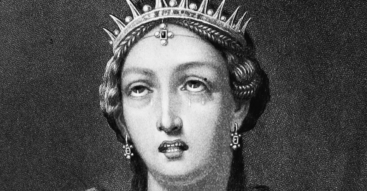 Engraving depicting Caesar Augustus' now lost painting of Cleopatra VII