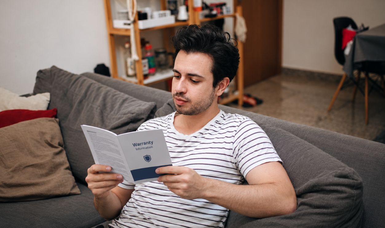 reading warranty booklet 