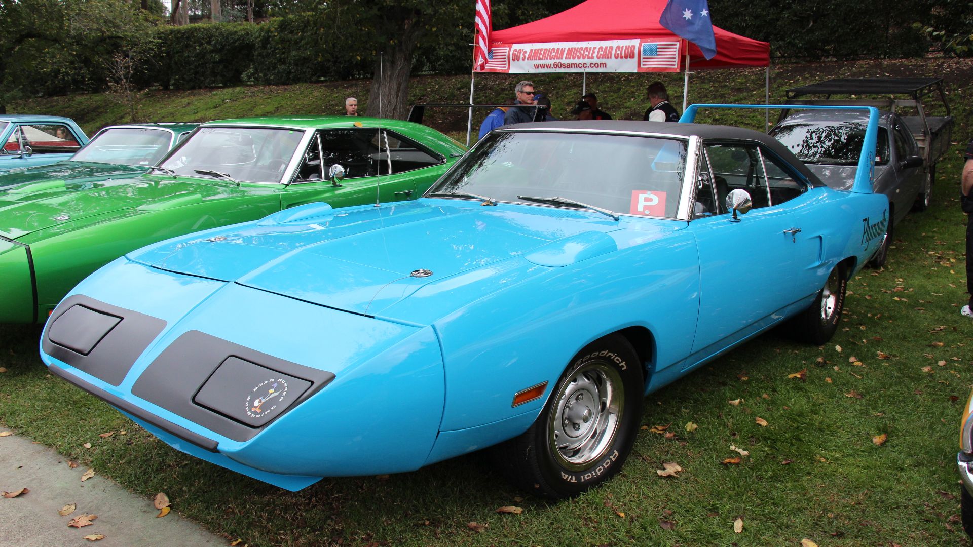 Corporation (Petty) Blue.
From 1965 the B body Plymouths (same platform as the Dodge Coronet and Charger) were available in base model Belvedere and upmarket Satellite. Plymouth made performance versions of these cars, the Road Runner and the upmarket G