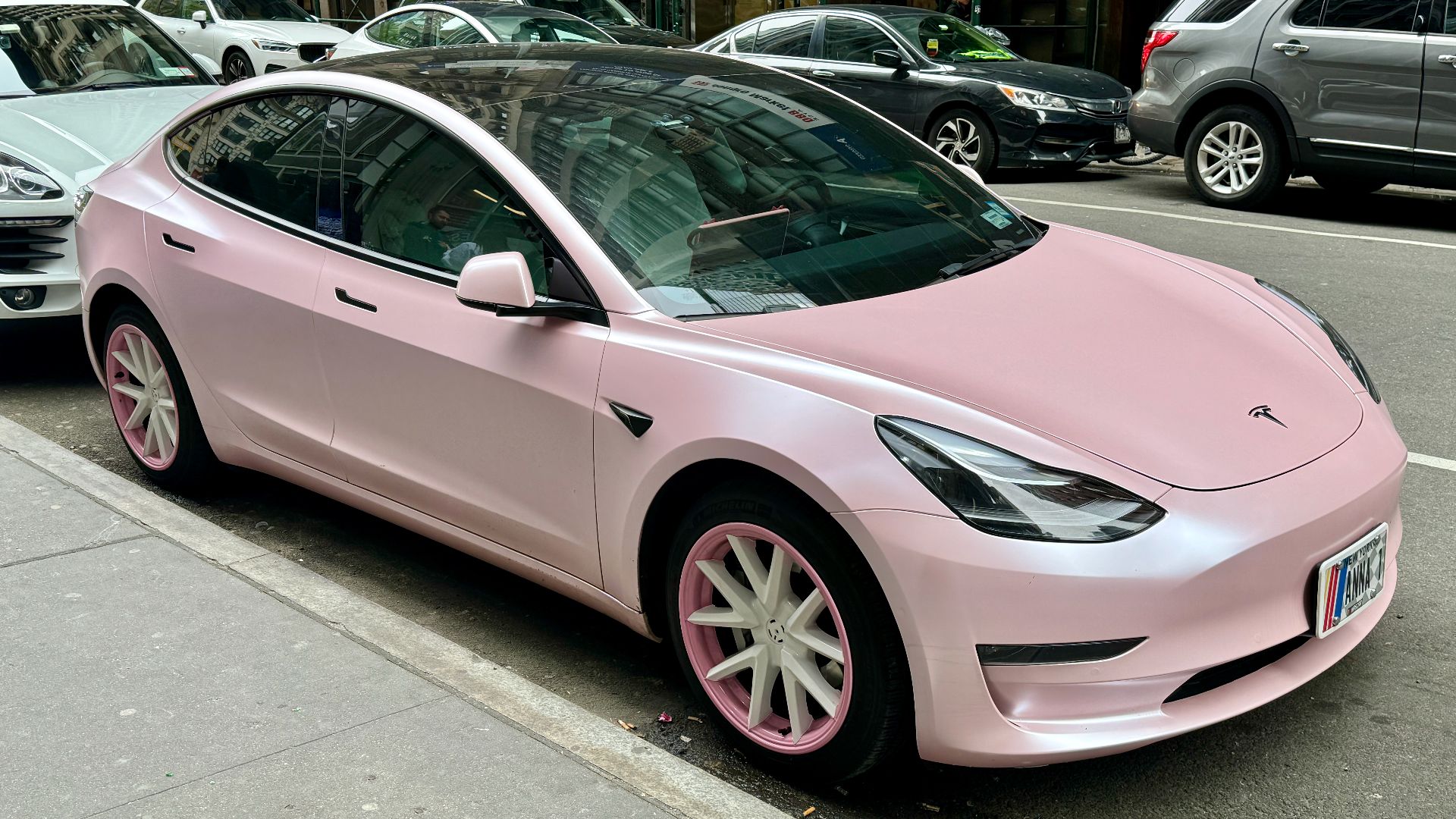 Tesla Model 3 with custom wheels