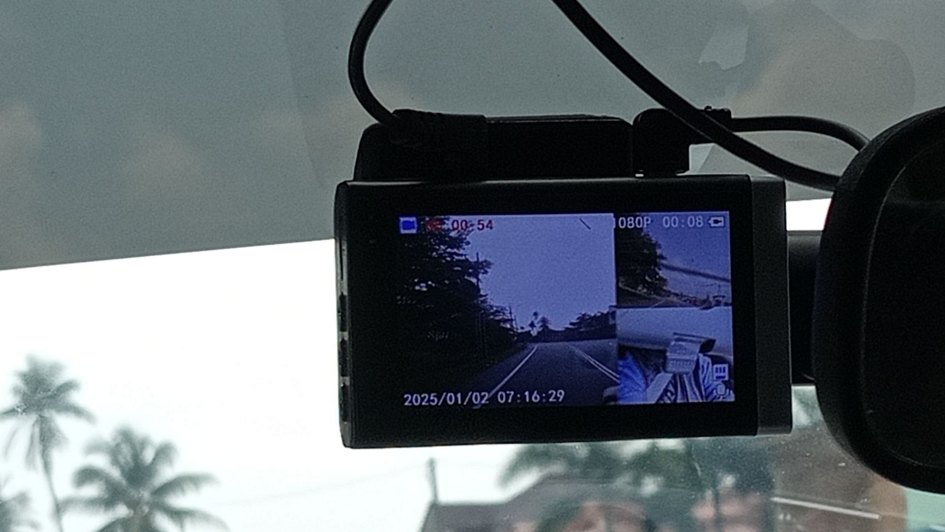 A Car dashcam in Toyota Wish 1st gen. Taken in June 2026.
