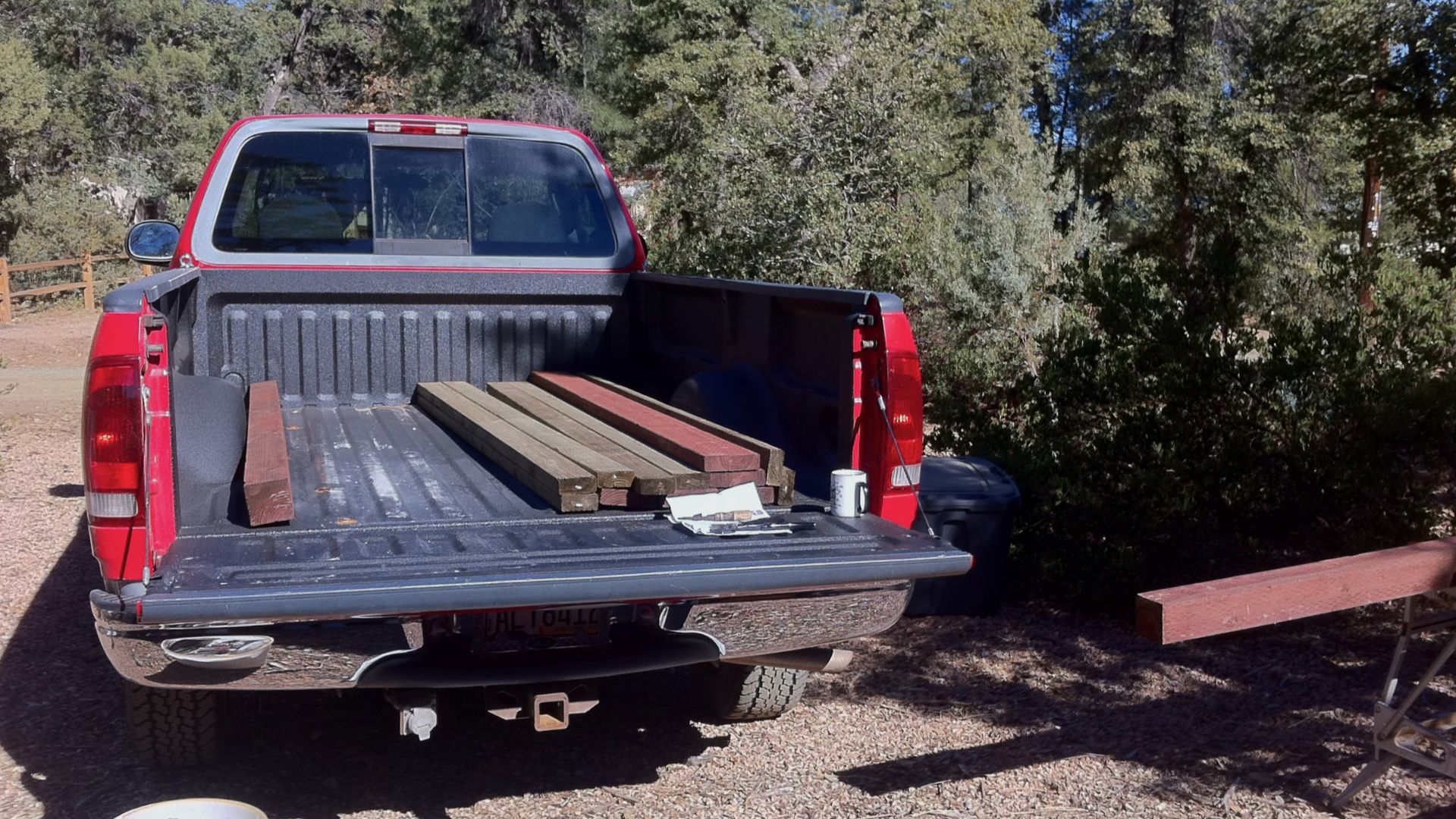 @dailyshoot 2010/11/26: Containers, boxes, and packages. Make a photo with one or more as a subject and illustrate what they mean to you. #ds376
Having a pickup truck means I can haul a bunch of project supplies (here some 8 foot lumber pieces, not pictur