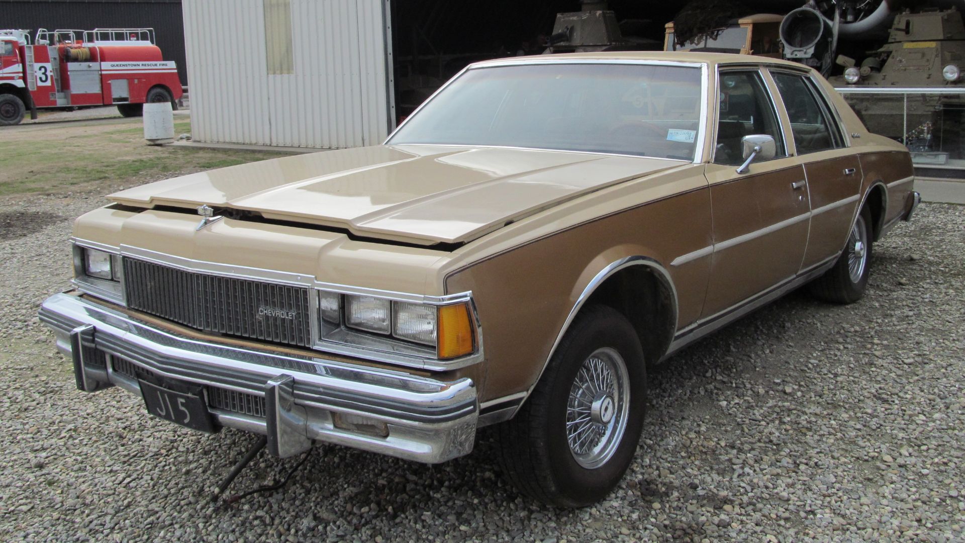 Beige over brown baby! This one's been here in NZ since 1979, and was last warranted and registered in 2009. The plate is not personalised but is in fact a standard issue single digit number that the person originally registering it would have had to ask 