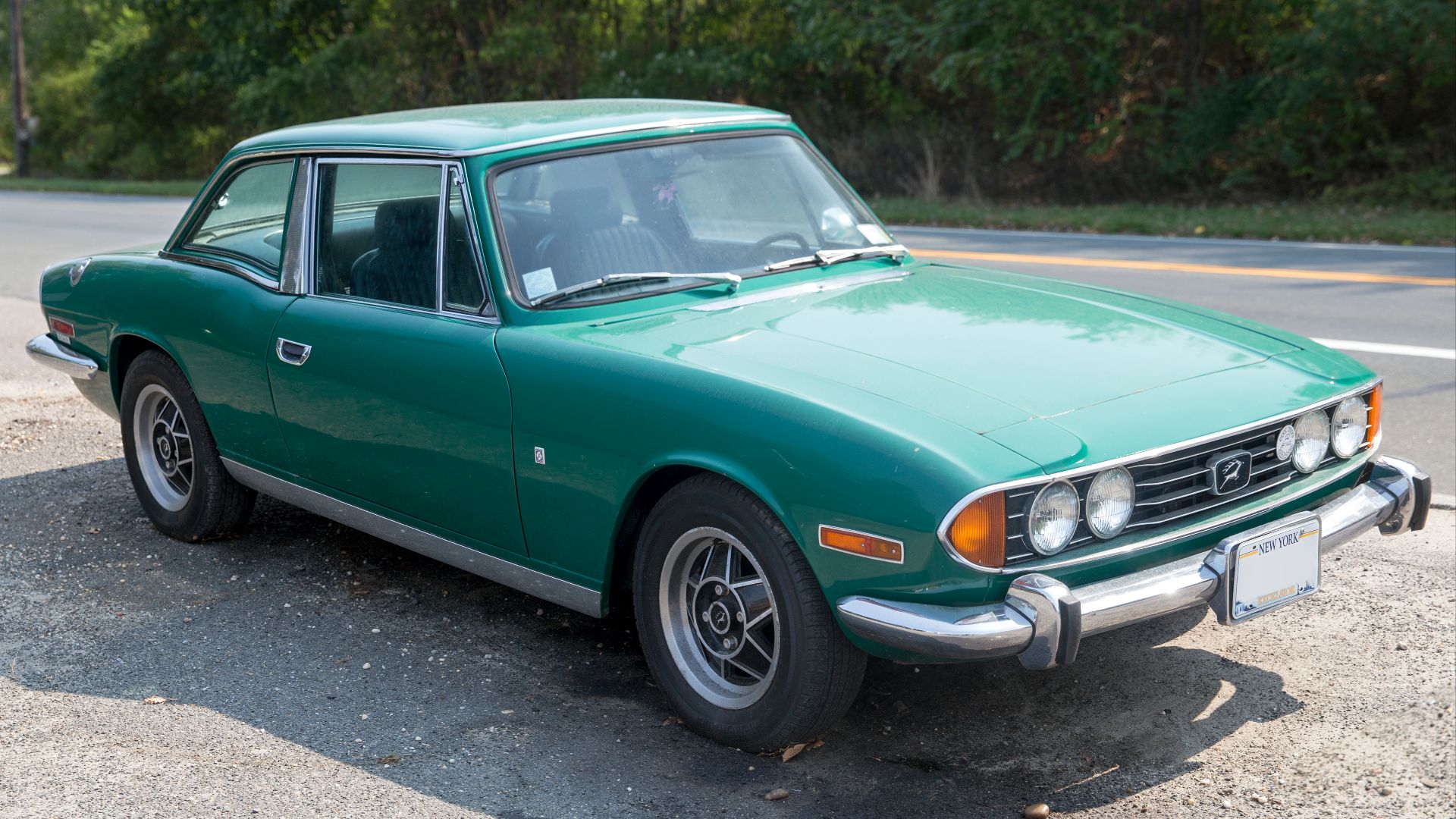 1973 Triumph Stag (Mark II federal model) in Water Mill, NY. Used to carry