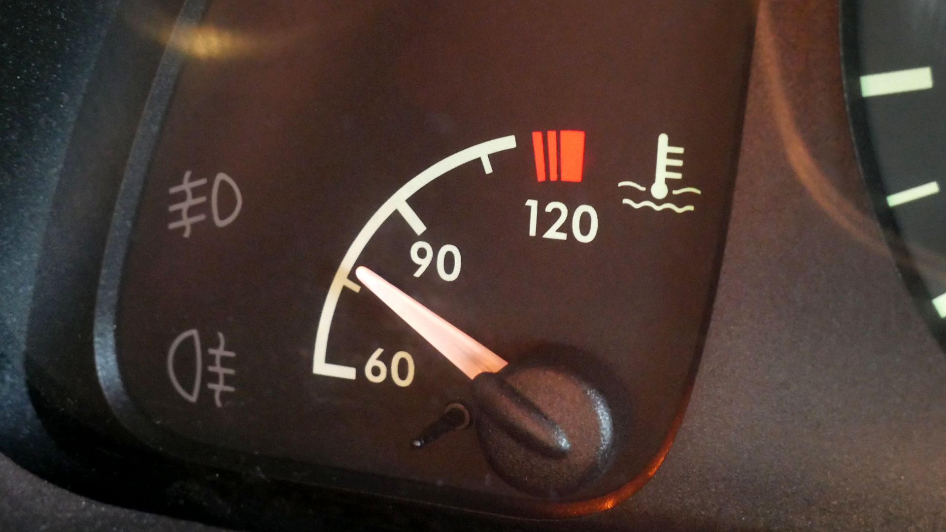 Car coolant temperature gauge.