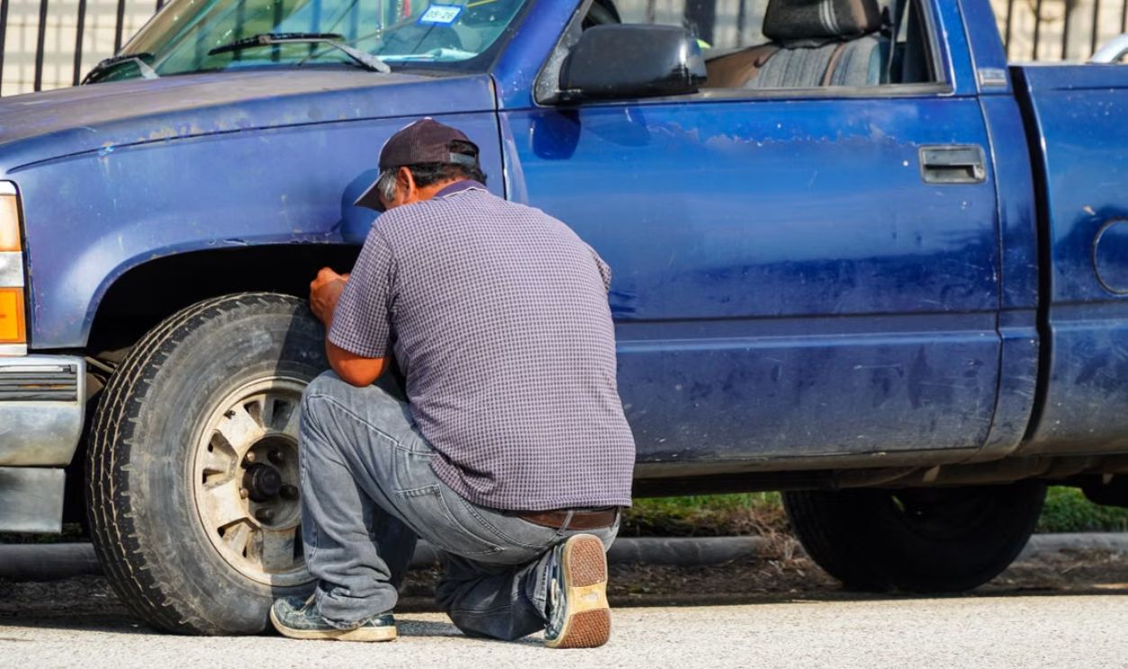 fixing car tire