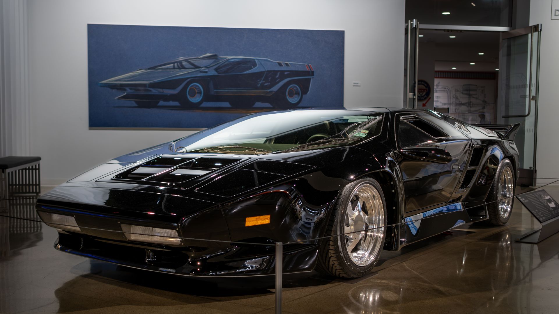 Vector W8 at the Petersen Automotive Museum in Los Angeles, displayed as part of the “The Wedge Revolution” exhibit.