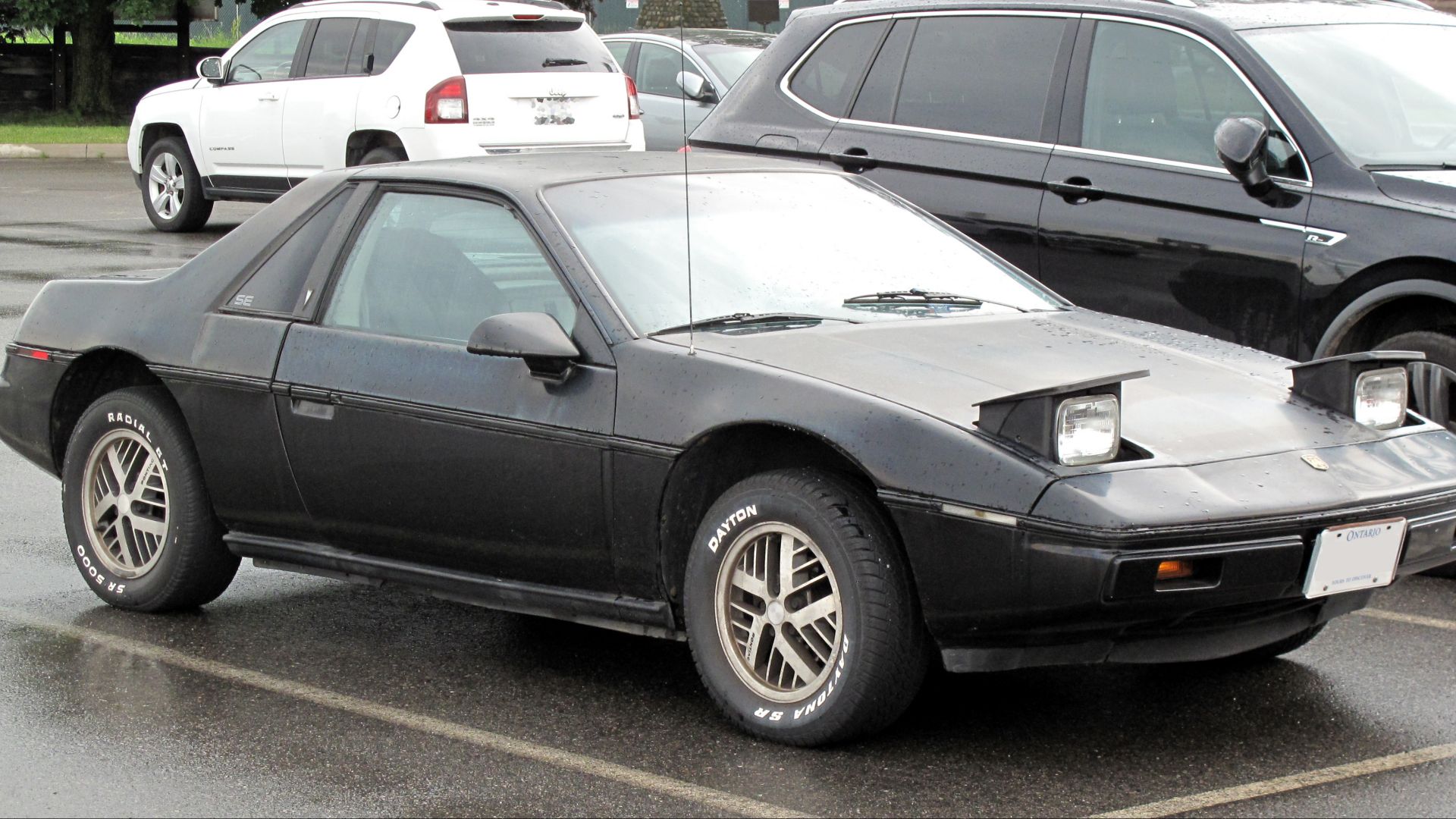 1984 Pontiac Fiero SE photographed in Sault Ste. Marie, Ontario, Canada.