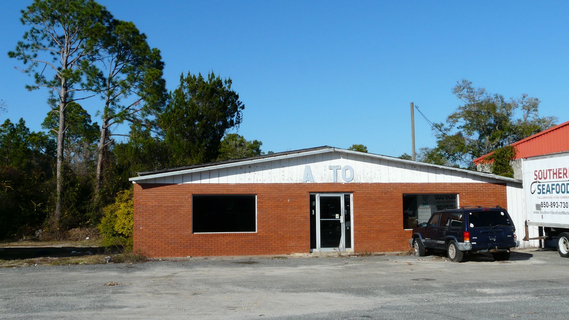 Former Neel Auto Parts store, once a Big A Auto Parts location, on St. James Avenue in Carrabelle, Florida.