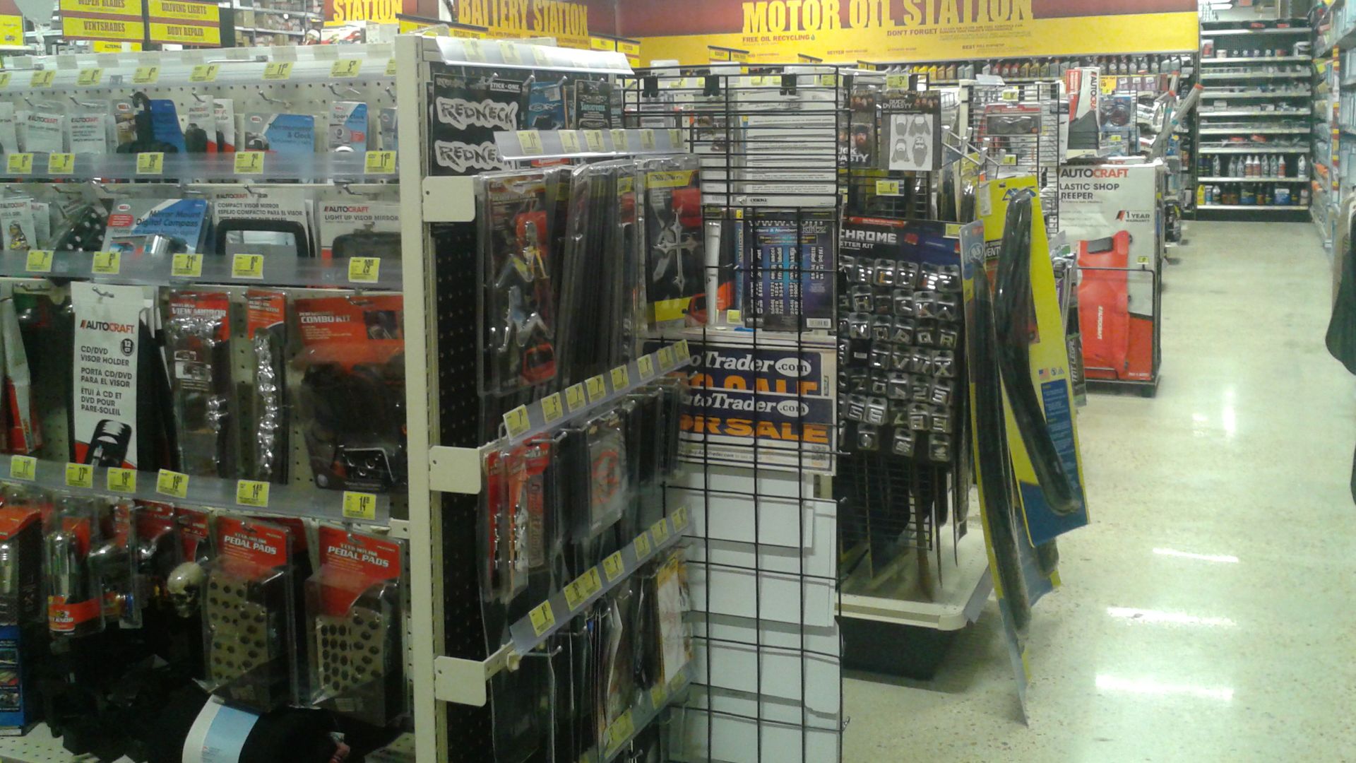 Interior of an Advance Auto Parts store in Fairfax County