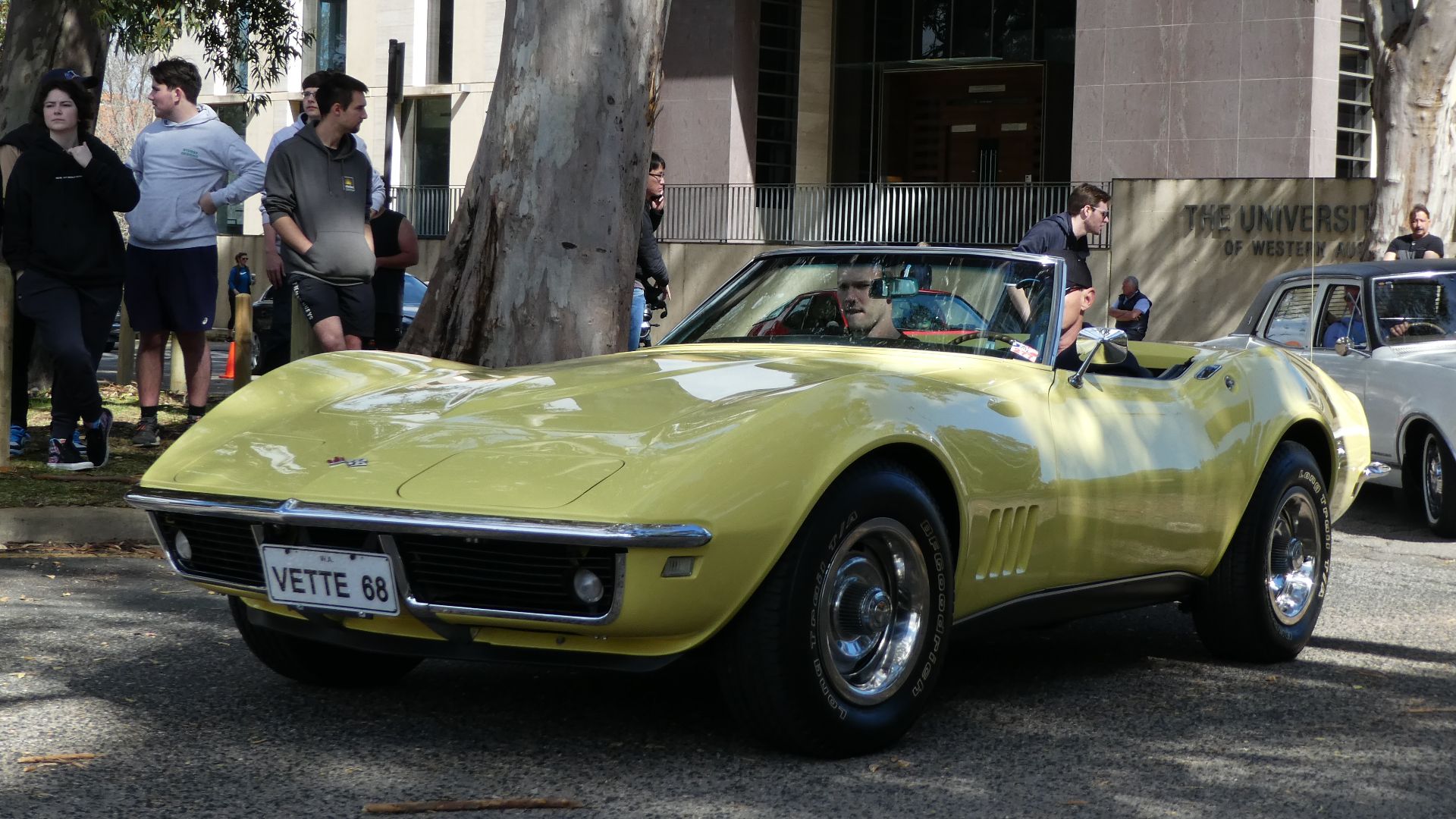 A 1968 Chevrolet Corvette C3, seen at UWA Car Park 3 in Crawley.