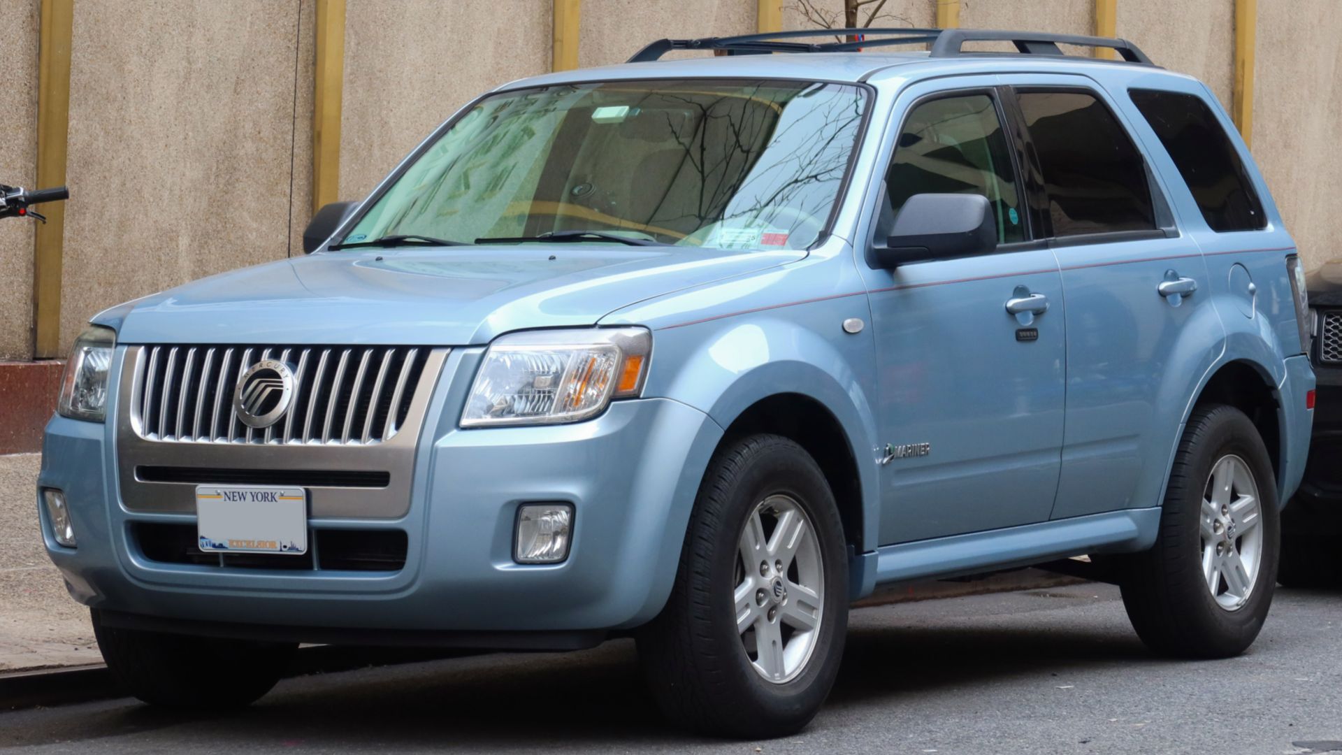 A 2008 Mercury Mariner Hybrid photographed in  Midtown Manhattan, New York, USA
