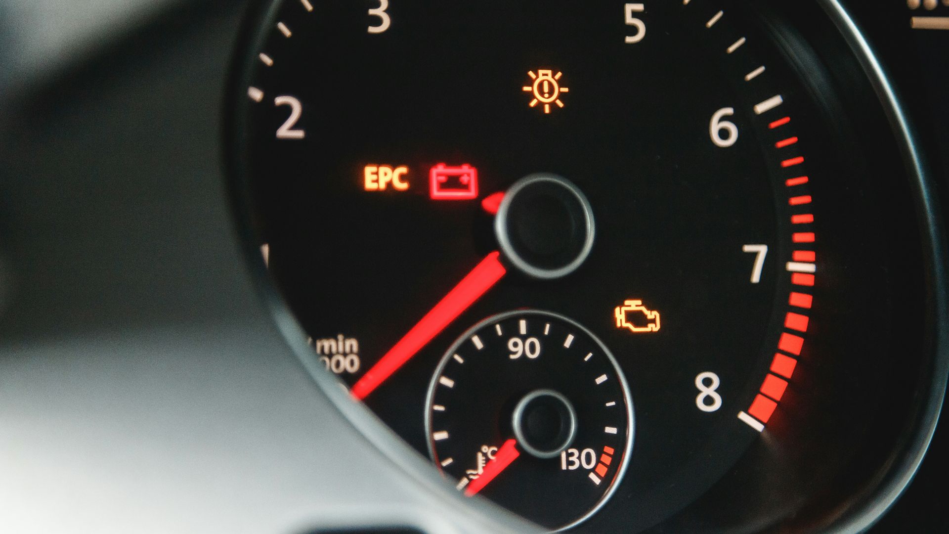 a close up of a car dashboard