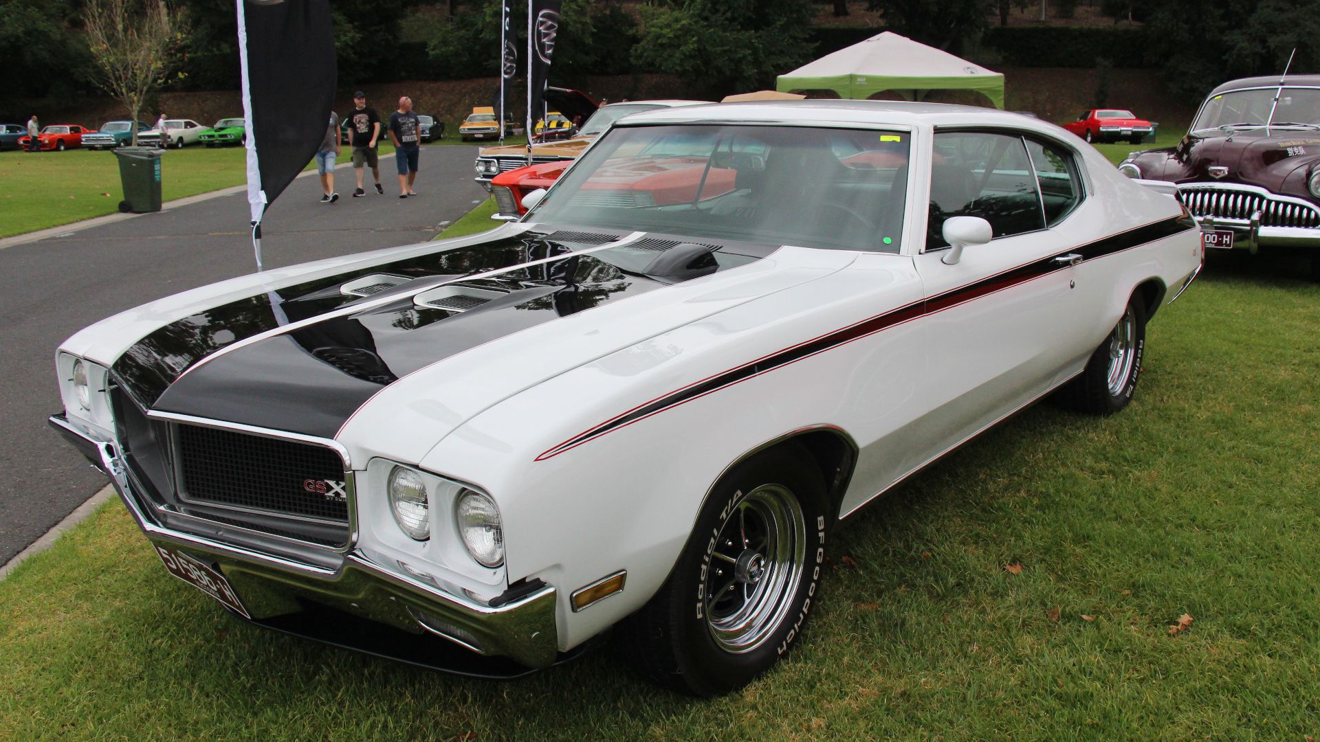 Apollo White. 
The Buick Motor Company was formed in 1903, it was General Motors' upmarket car, second only to Cadillac. 
The Grand Sport was introduced in 1965 as a performance option package on the Skylark. In 1968, the GS became a separate series and o