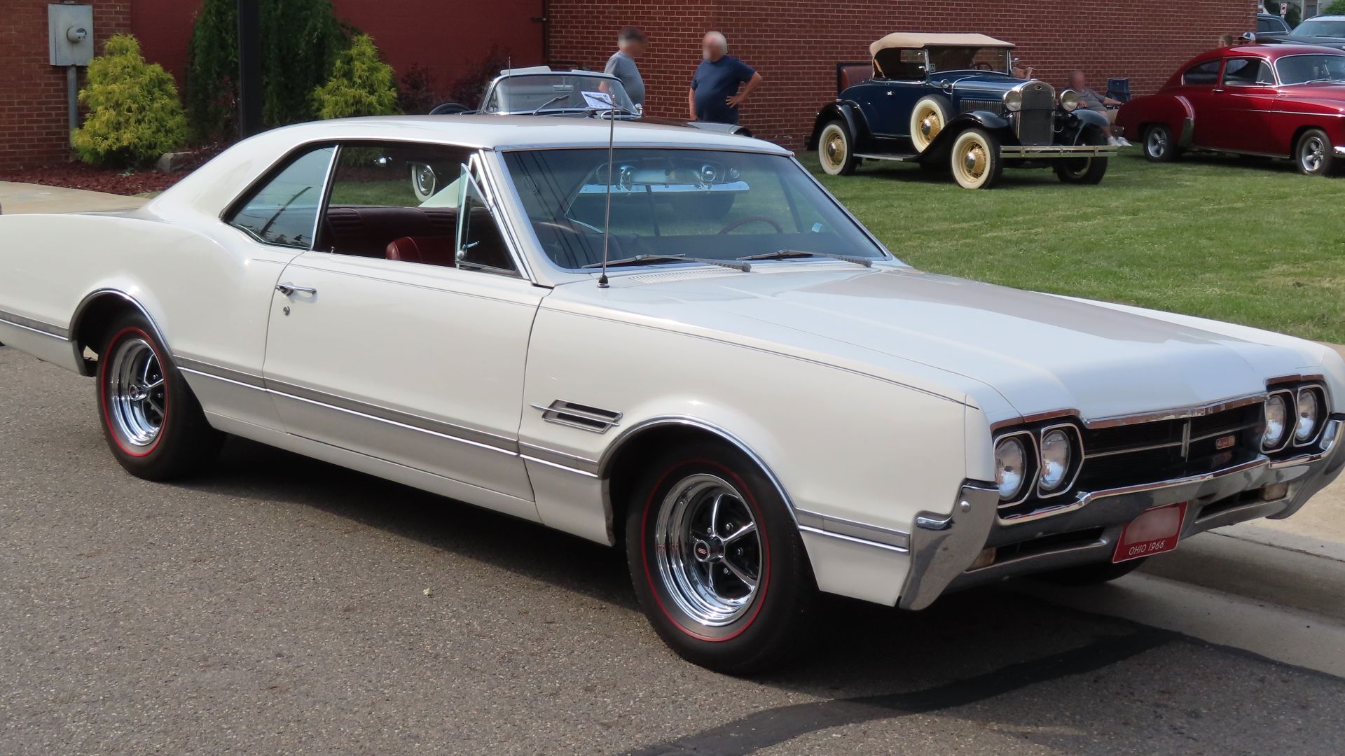 1966 Oldsmobile 4-4-2 photographed at the June 19th, 2023 Cruisin' the River Lowellville Car Show in Lowellville, Ohio. Finished in Provincial White.