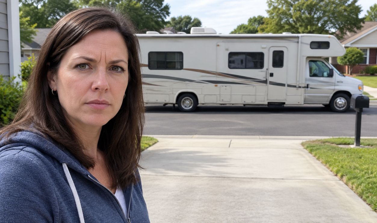 woman with RV