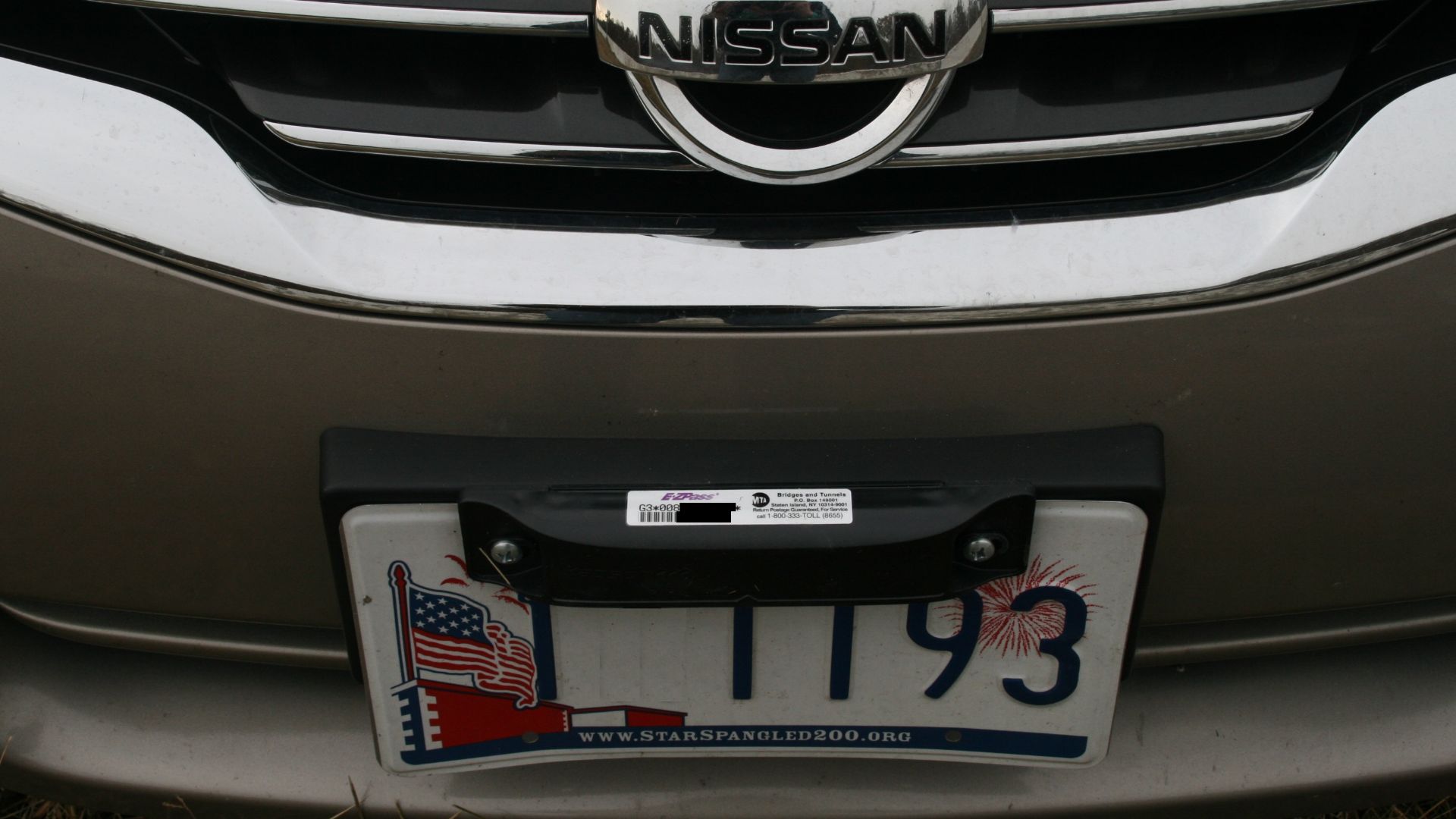E-ZPass exterior (license plate mount) transponder