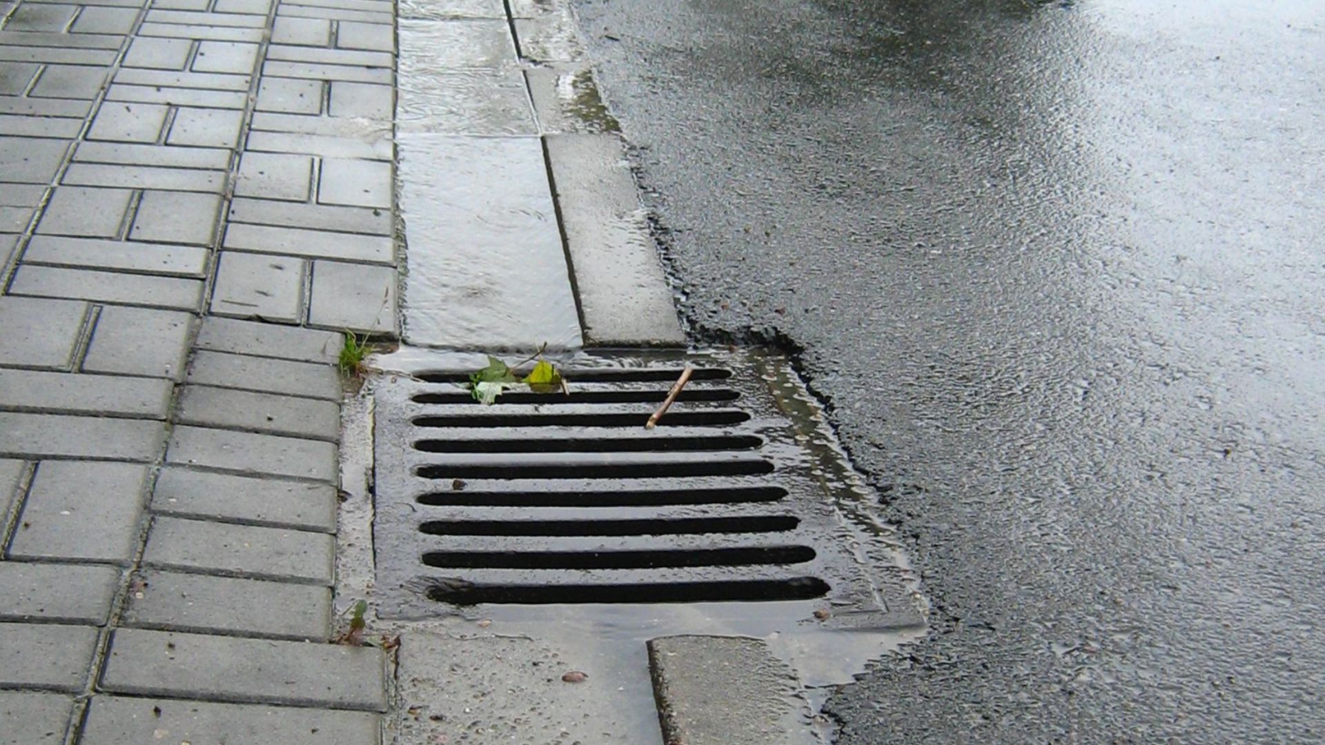 A storm drain in Warsaw, Poland
