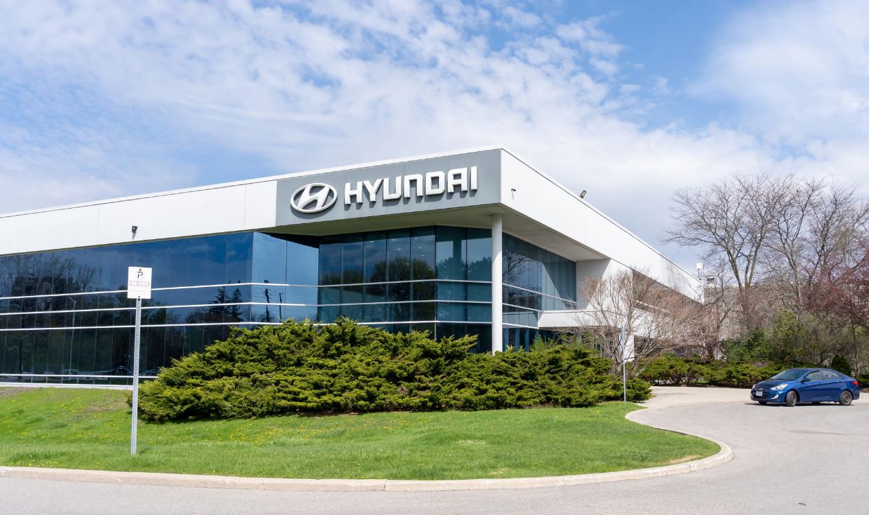 Markham, Ontario, USA - May 3, 2026: Hyundai Canadian headquarters in Markham, Ontario, USA. Hyundai is a South Korean multinational automotive manufacturer.