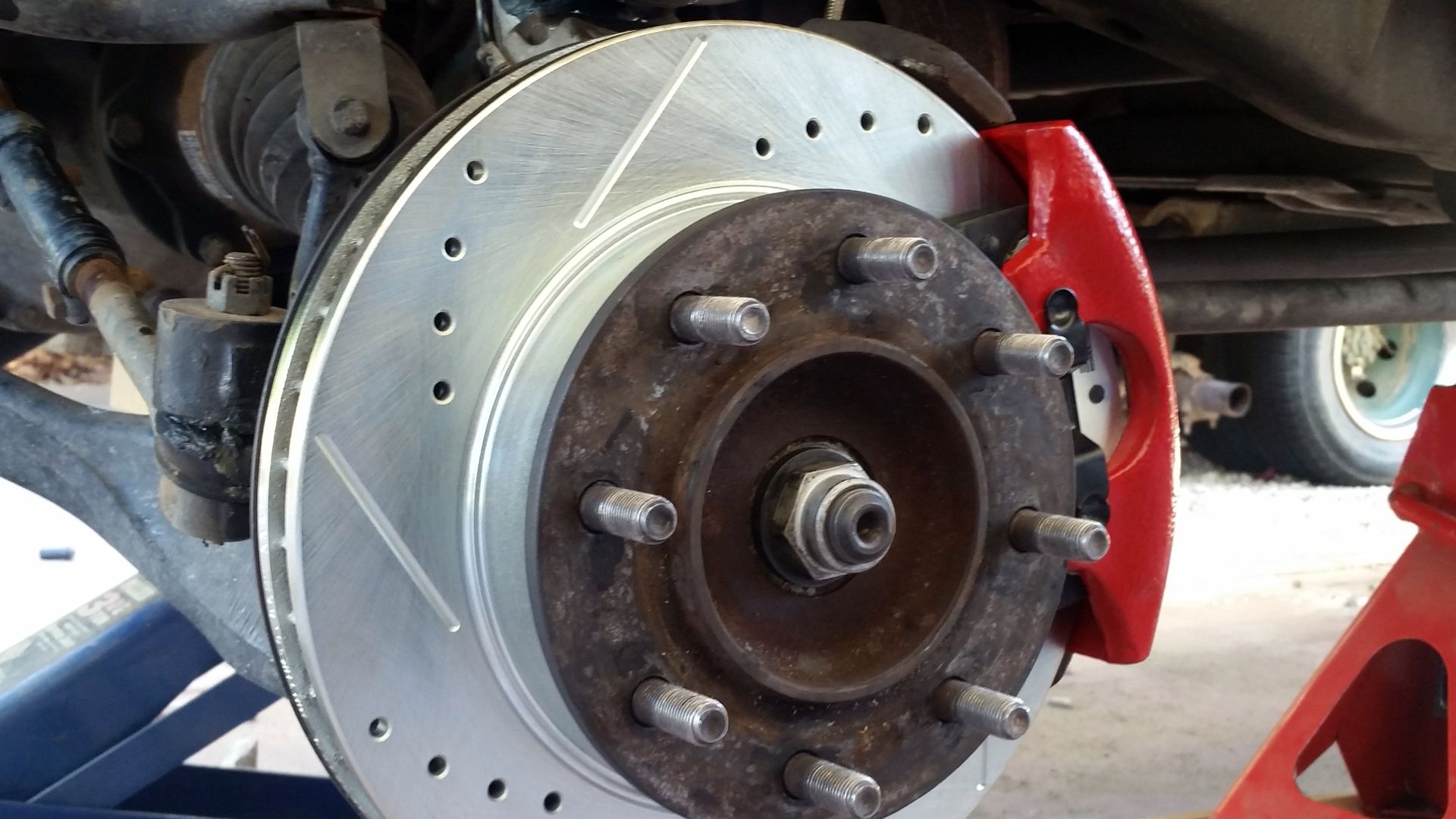Until about 1999 I enjoyed working on cars, though for some reason I got out of it.  But I ruined the brakes of the Bad Mama Jama coming down the hill from Great Basin National Park and I had to fix them.  I bought new calipers and rotors last year, but c