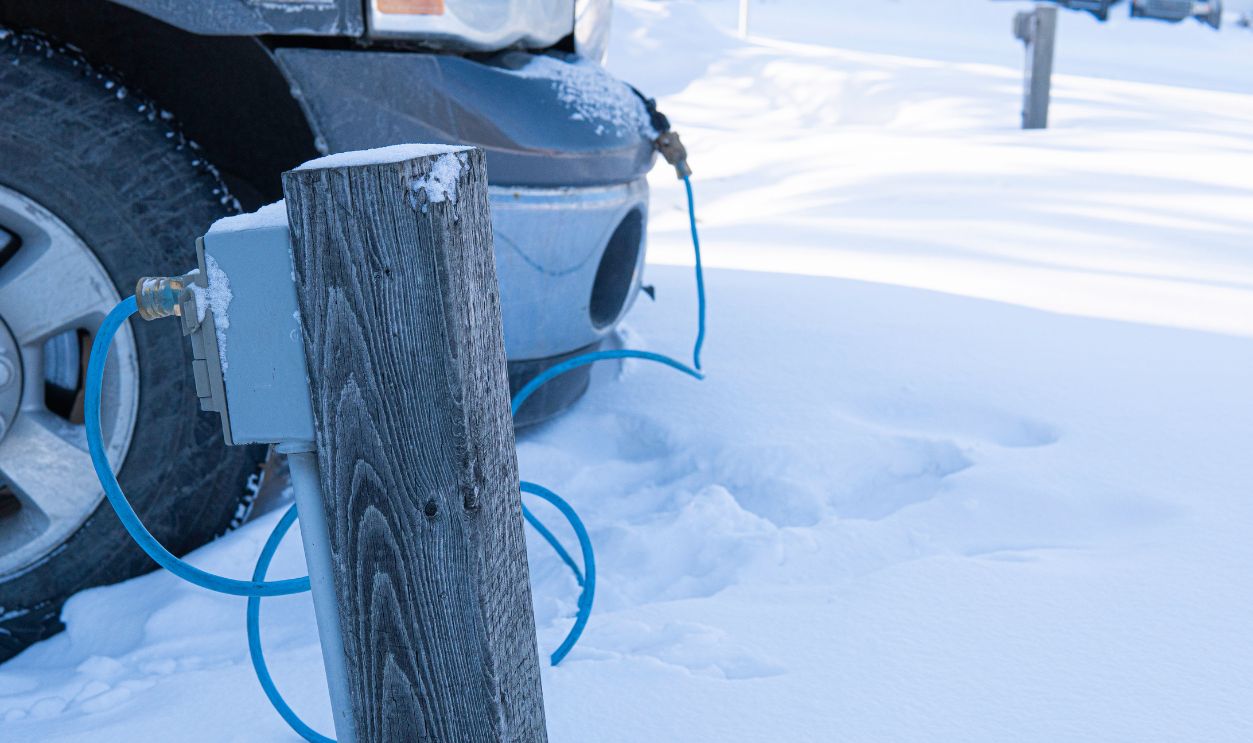 Vehicle Block Heater used in cold climates to warm engine