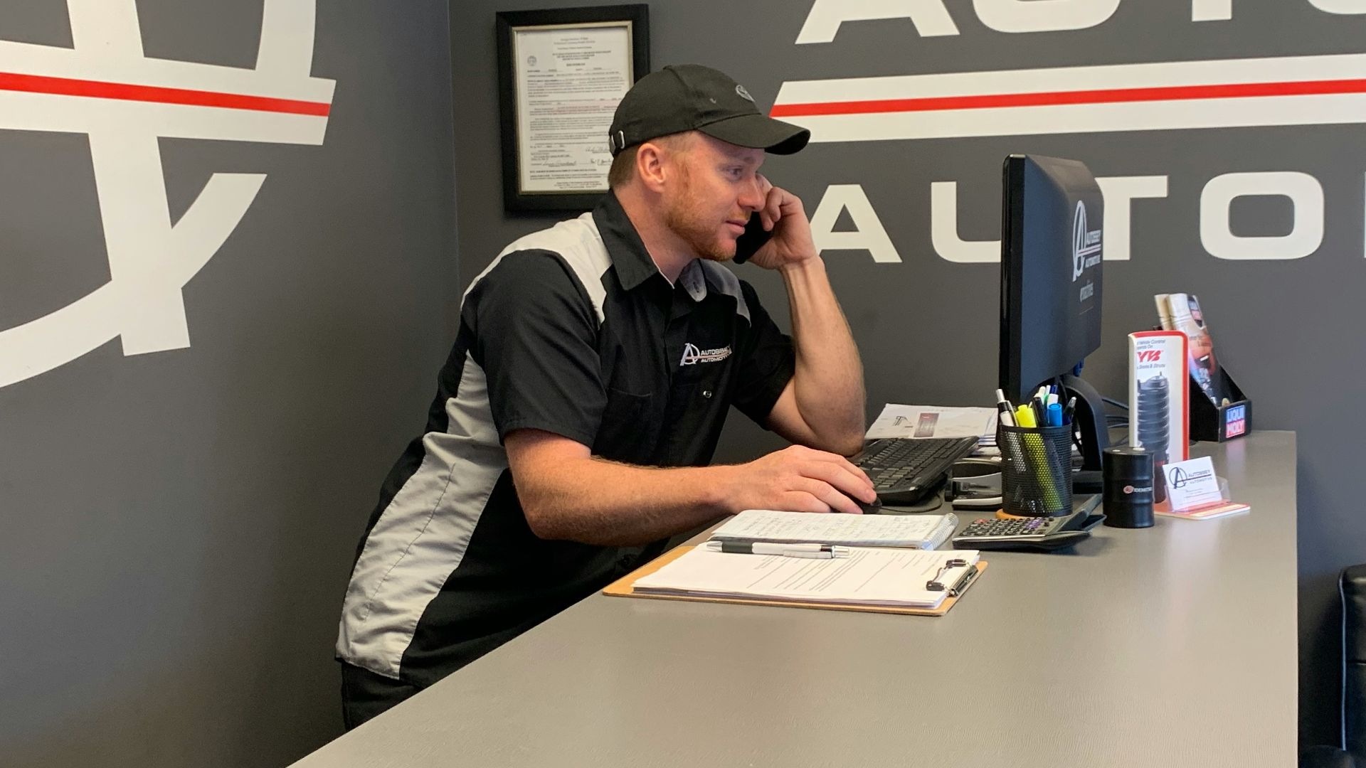 man speaking on phone