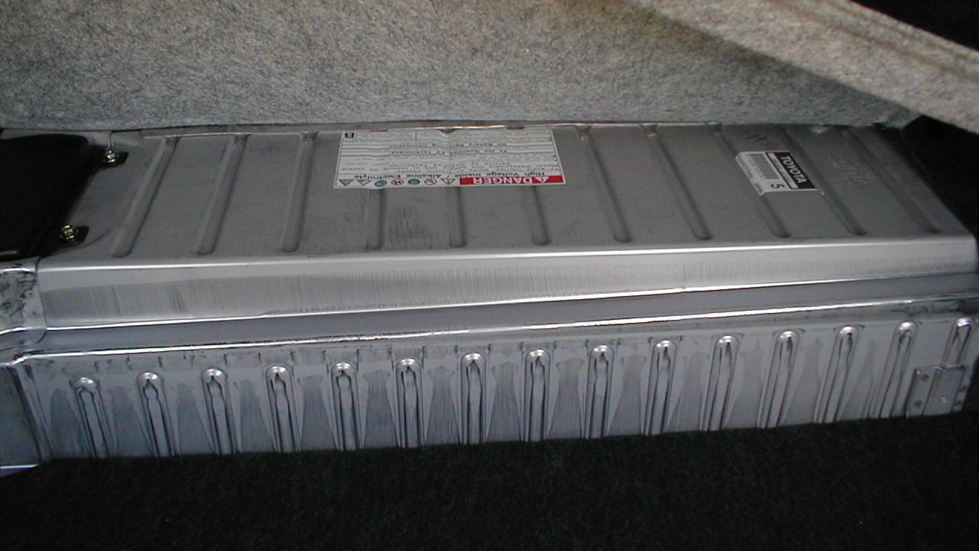 These are the batteries, stored in the trunk. They look heavy.