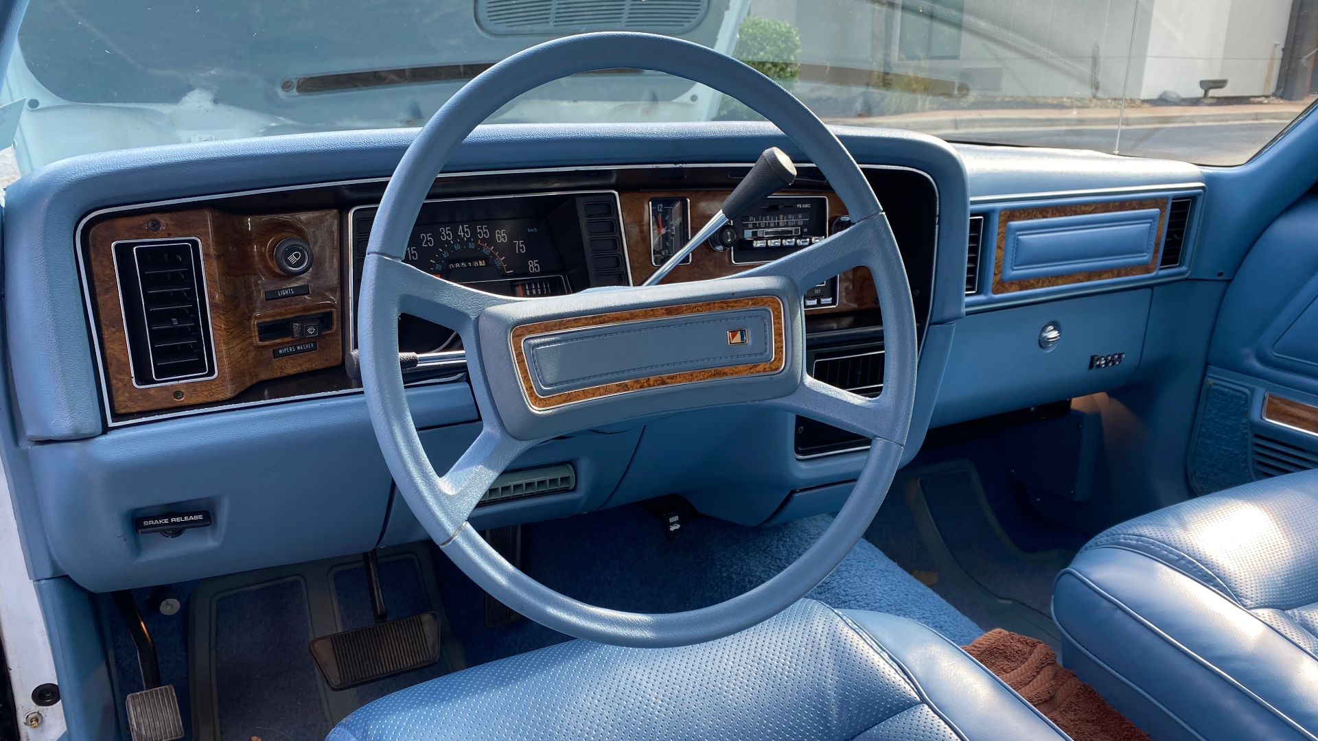 The 1980 AMC Pacer DL two-door station wagon is an innovative compact-sized car. This example was built by American Motors Corporation (AMC) in November 1979. This car, in DL trim, is finished in Cameo Blue, along with the optional simulated woodgrain ext