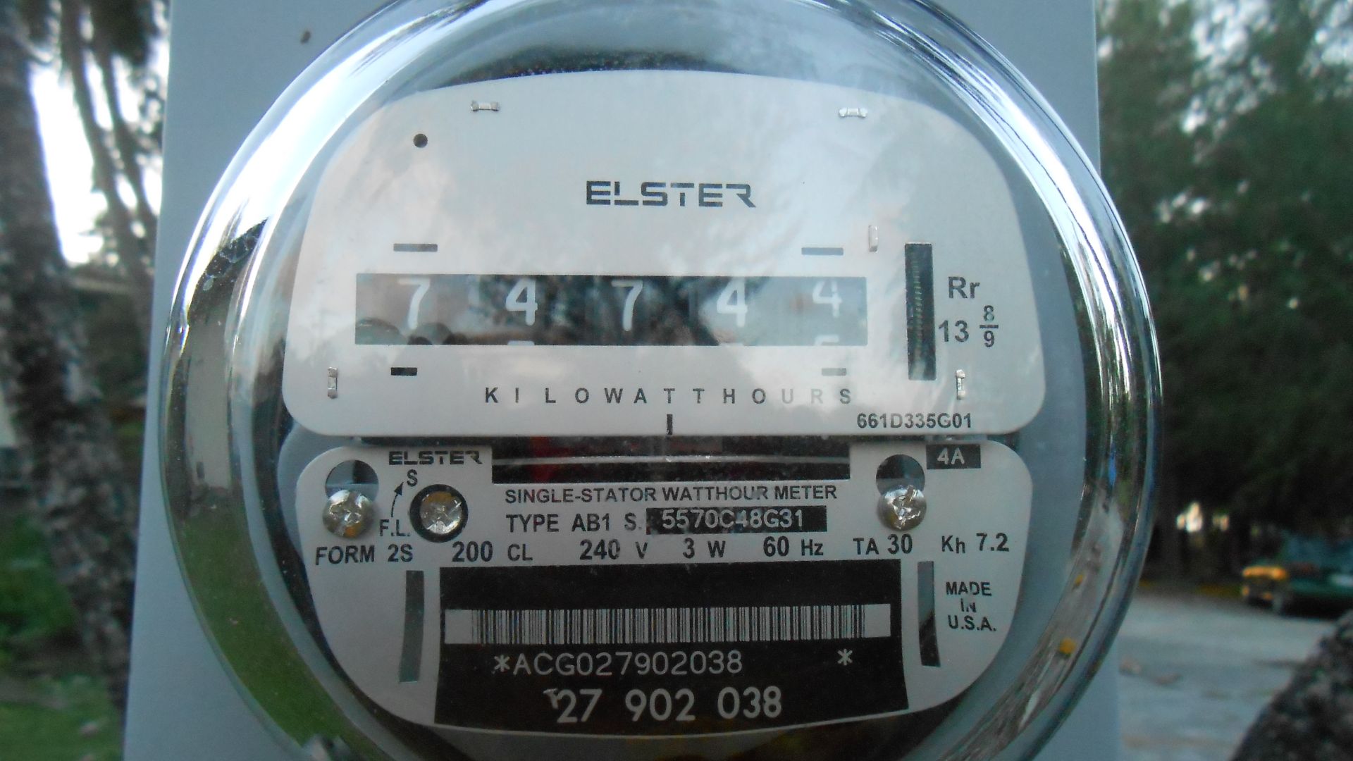 An electricity meter.