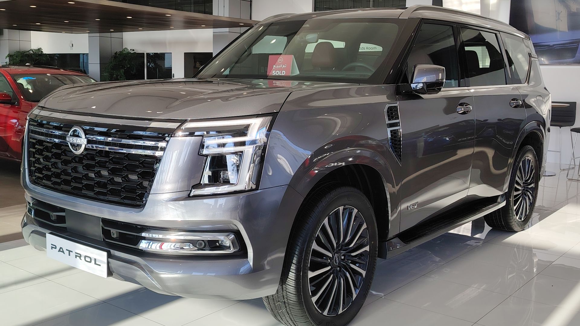 2025 Nissan Patrol LE Platinum V6T (Y63) at a Nissan Showroom in Bahrain.