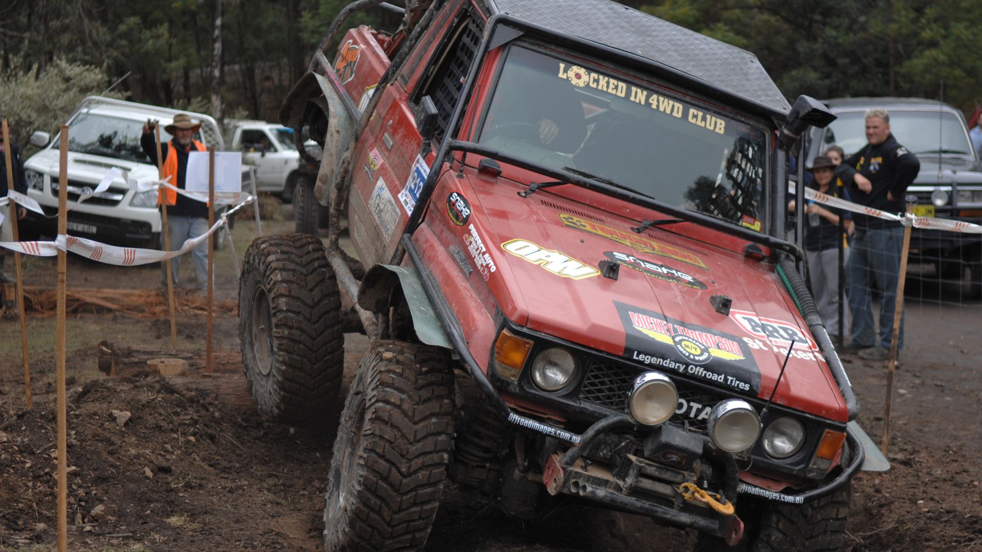 Toyota Land Cruiser 70 series Bundera participating in an Australian 4WD competition called