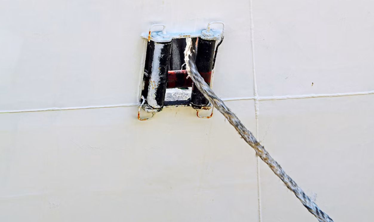 Close-up of a frayed cable attached to a wall fixture