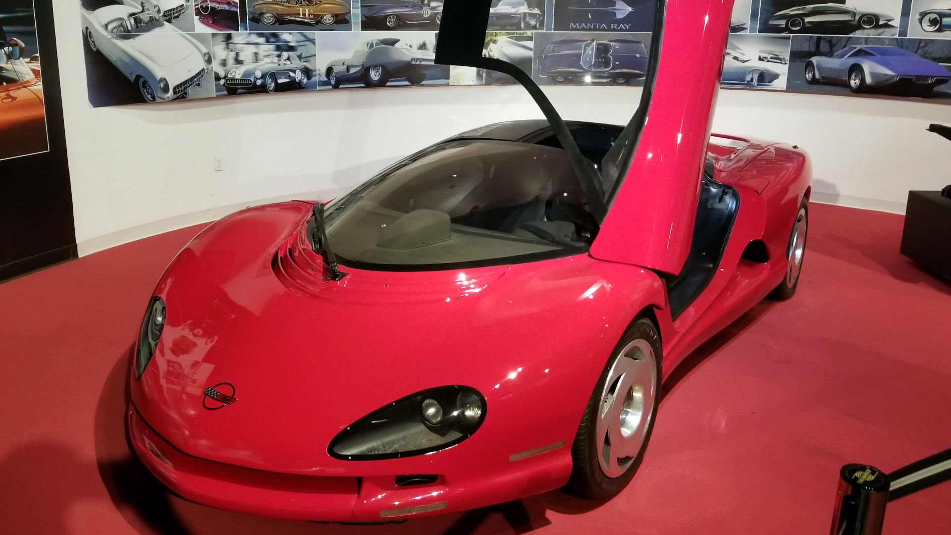 Picture of a 1986 Chevy Corvette Indy Concept taken at the National Corvette Museum in Bowling Green, KY.