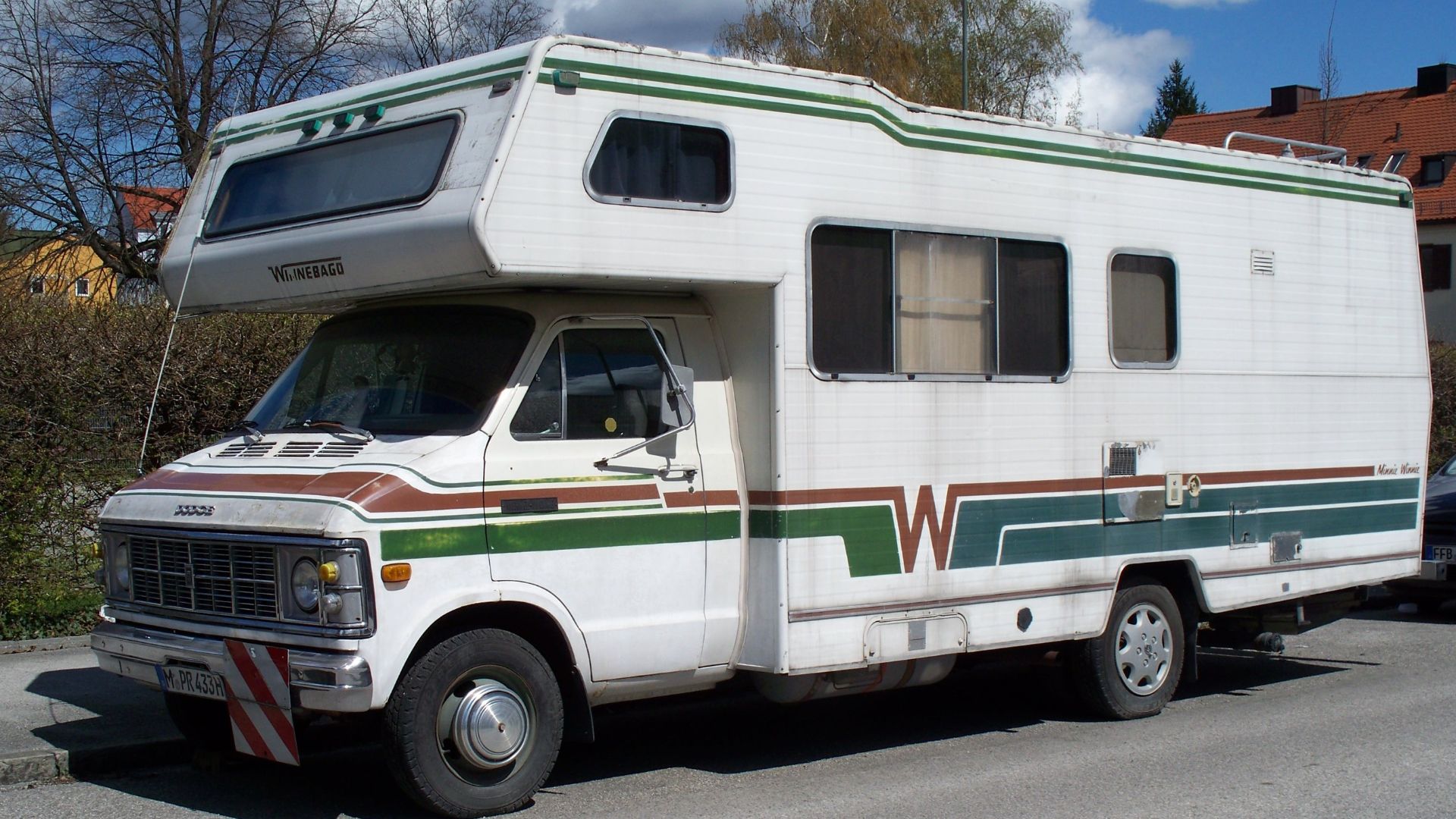 Dodge-based recreational vehicle (Winnebago motor home) in Munich.