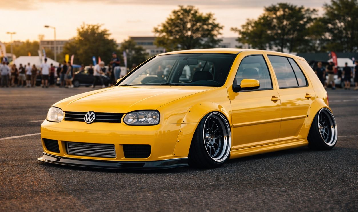 Slammed Air-Ride Volkswagen Golf