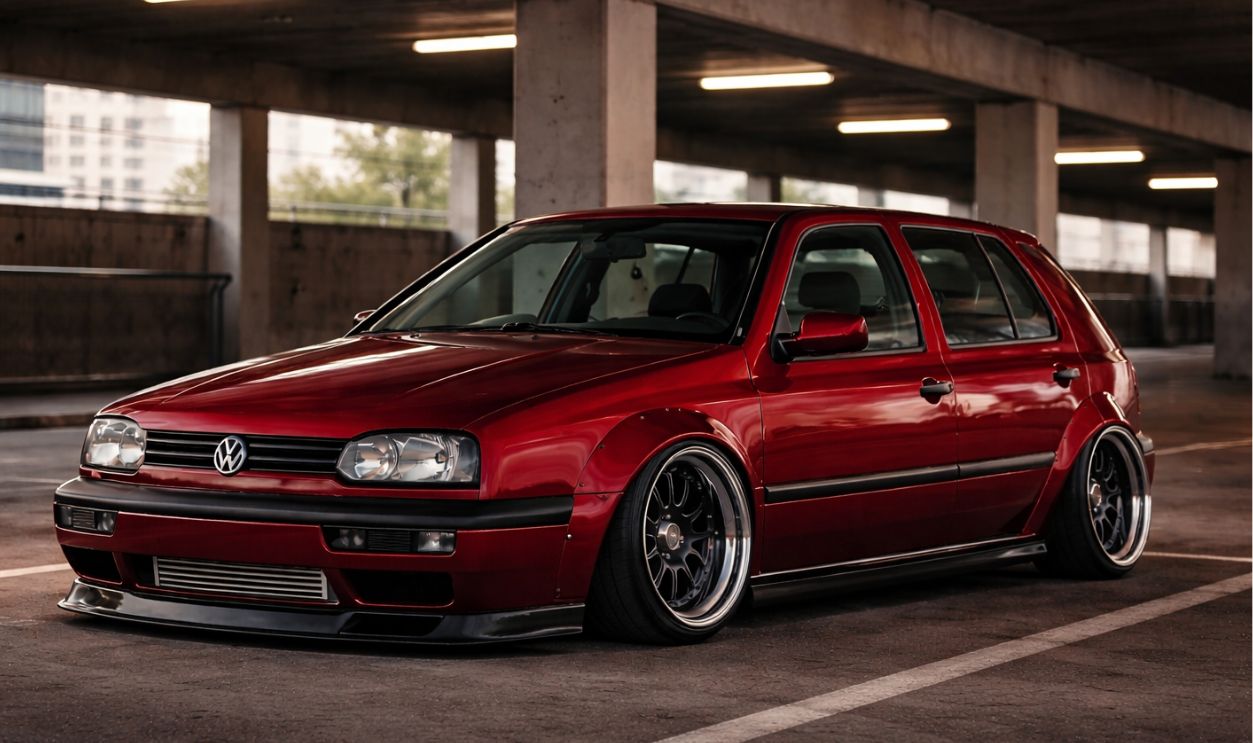 Slammed Air-Ride Volkswagen Golf