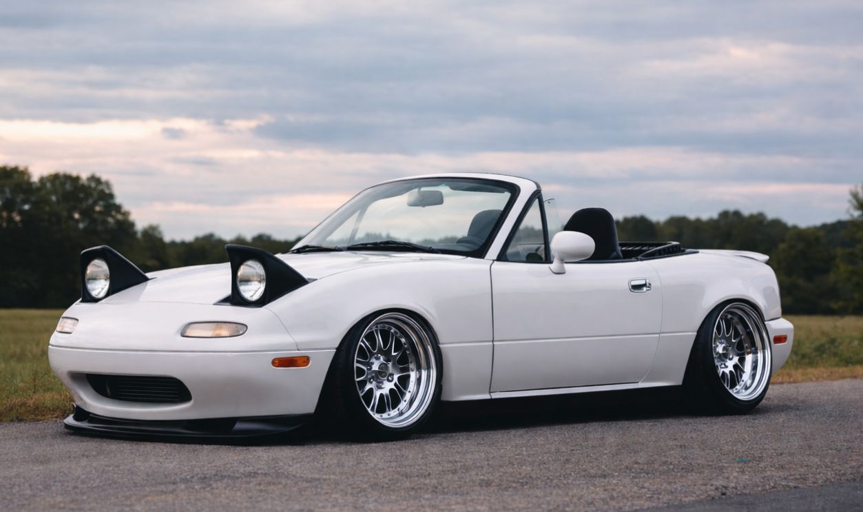 Bagged And Body-Dropped Mazda Miata
