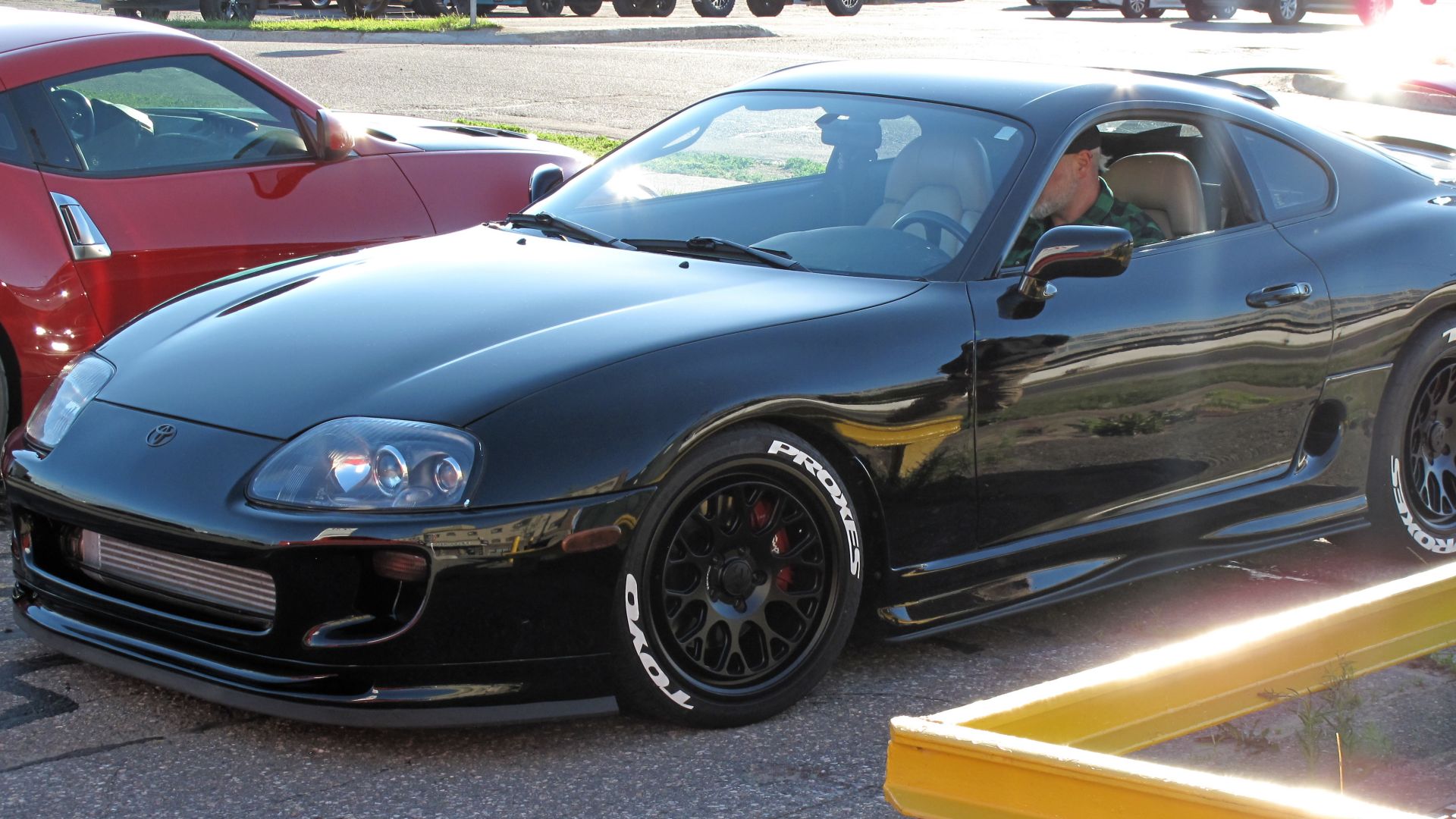 File:1993 Toyota Supra Turbo in Black, Front Left, 06-18-2022.jpg