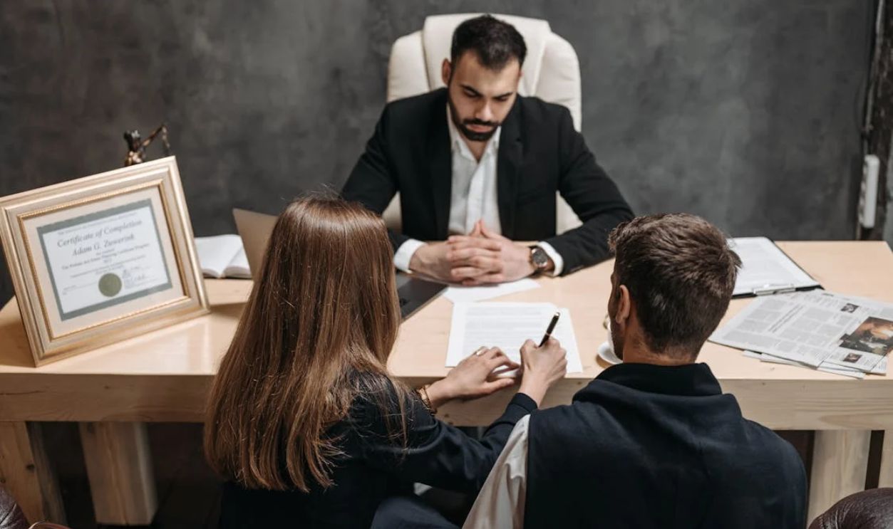 Clients at Lawyers Office