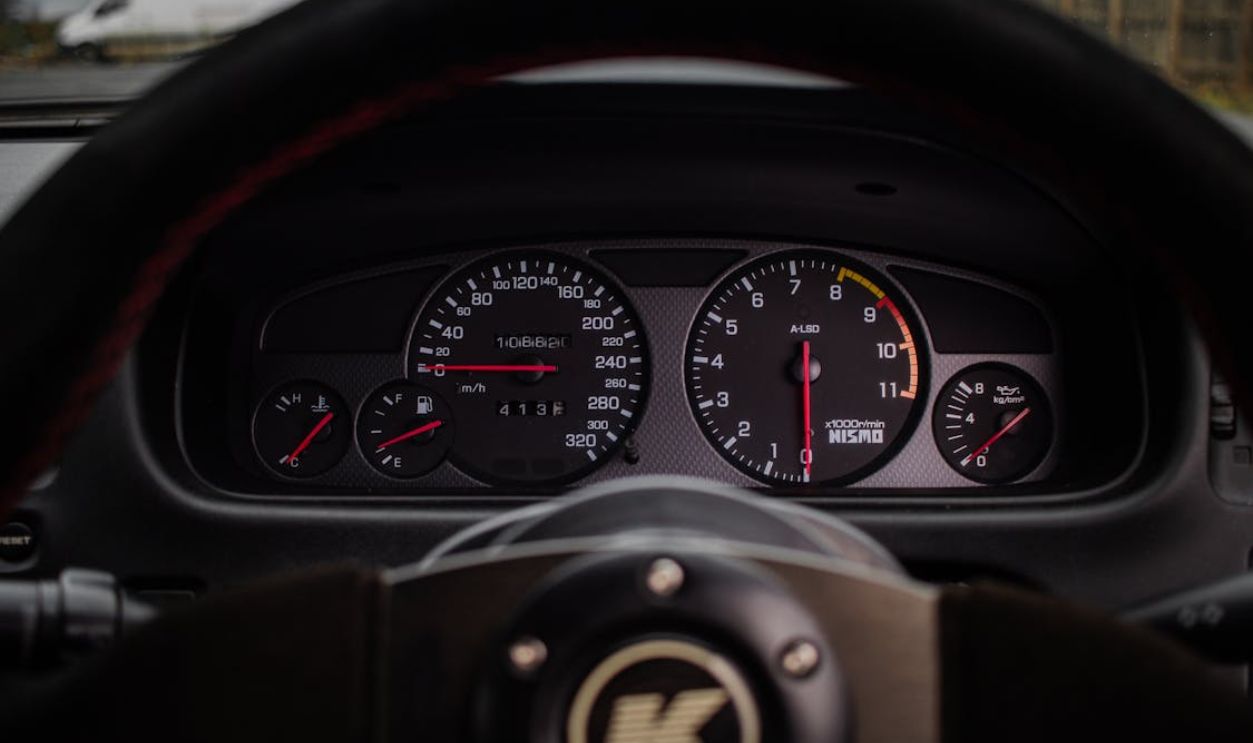 Steering Wheel in a Car