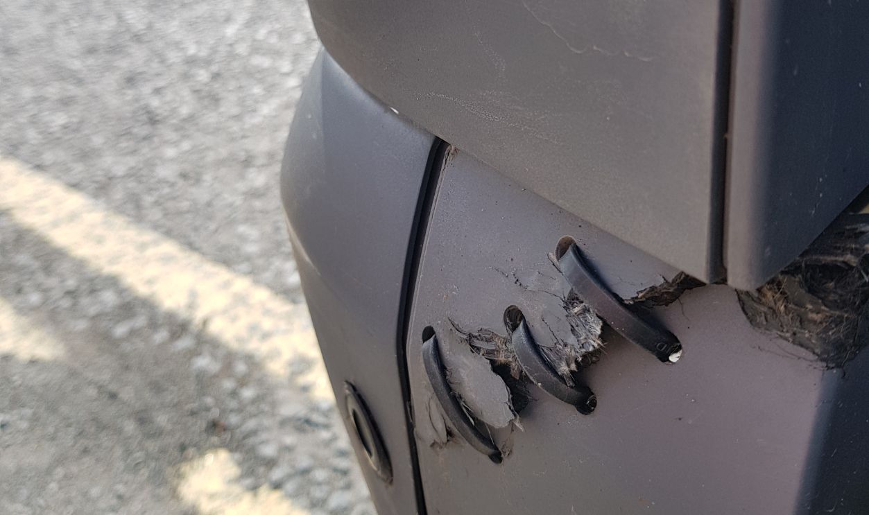 car bumper zip tie