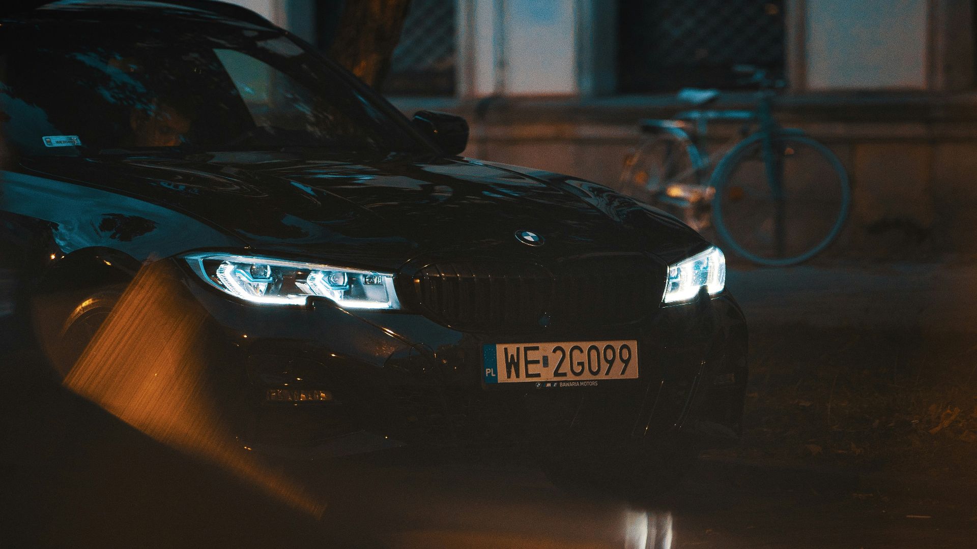 a car parked on the street