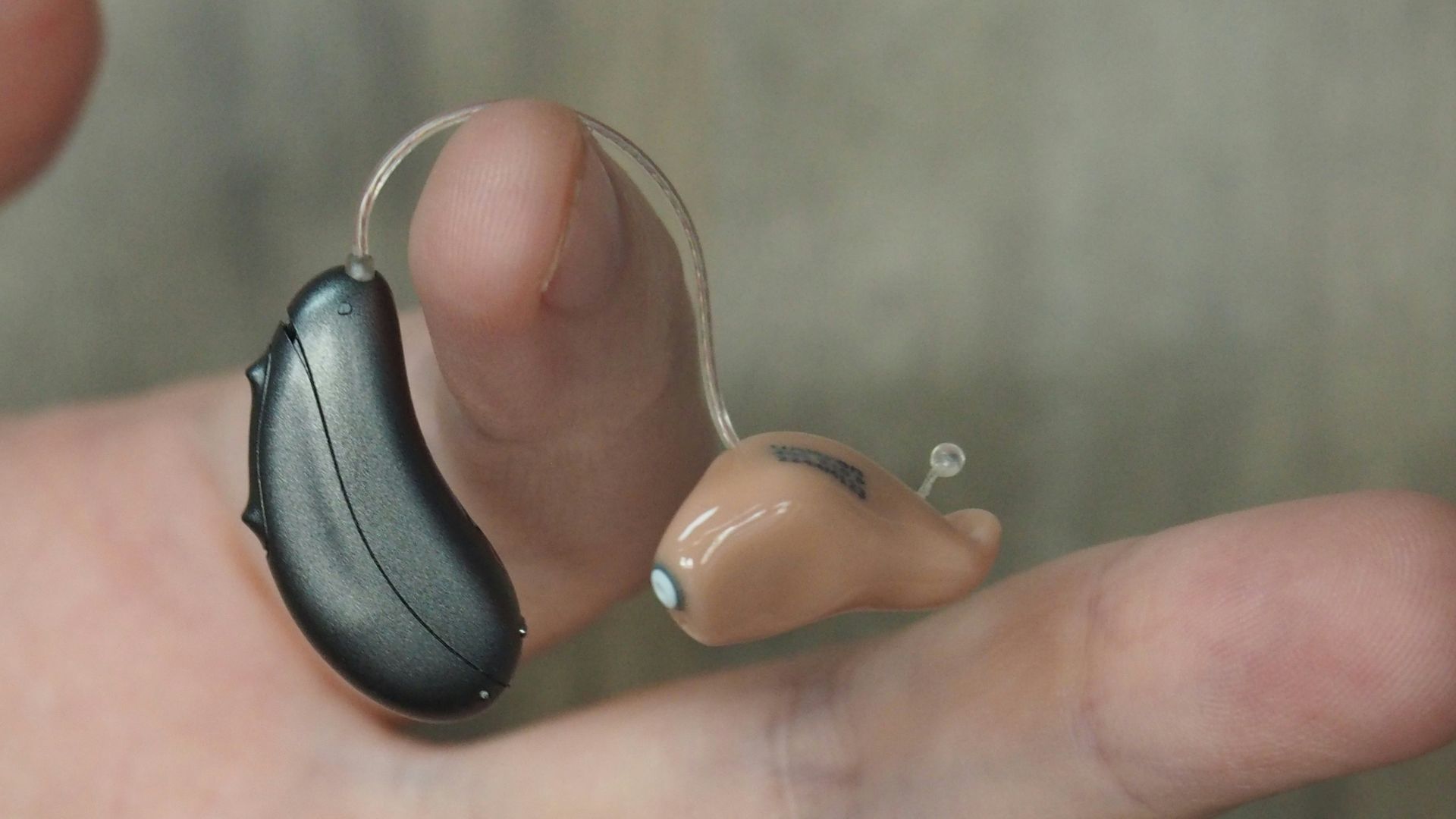 a person holding a fake banana in their hand