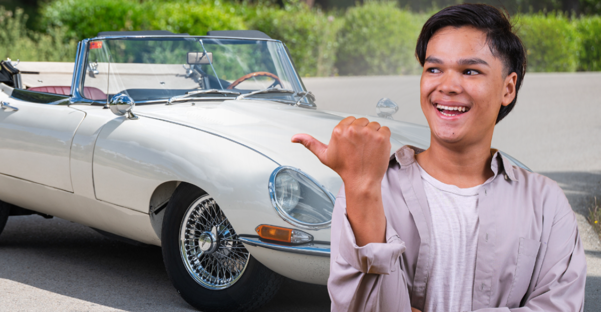 Madrid, Spain. April 12, 2025. The Jaguar E-Type