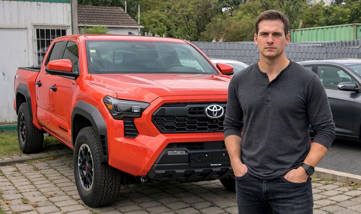 Man with Toyota Tacoma