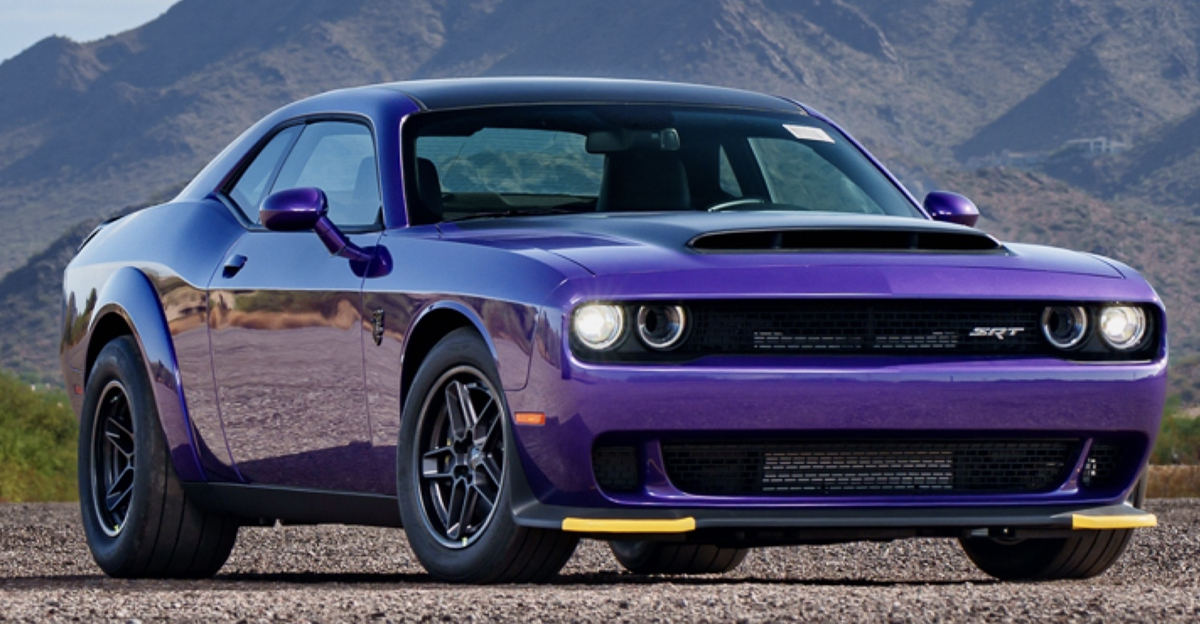 Dodge Challenger Demon 170 parked showing the front of the car