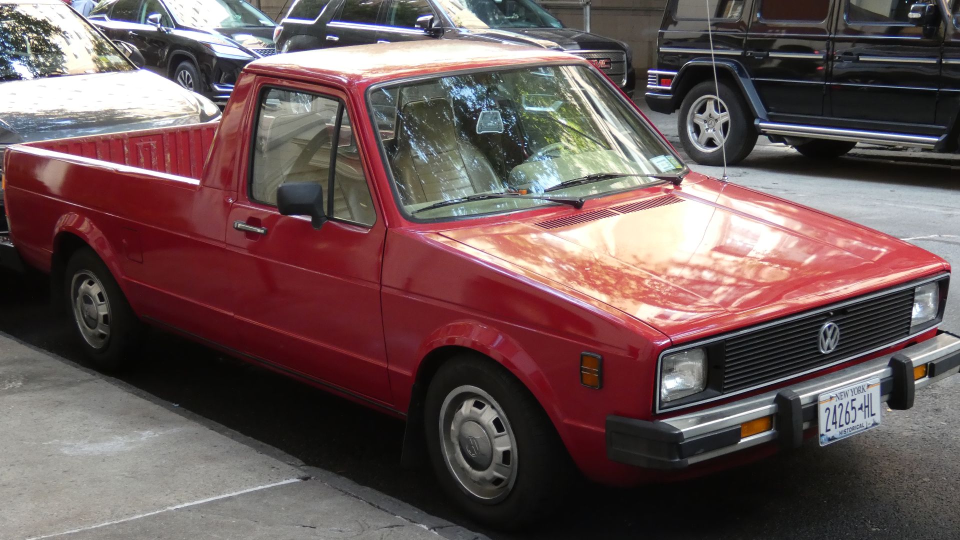 File:1980 Volkswagen Rabbit Diesel Pickup in Red, front right.jpg